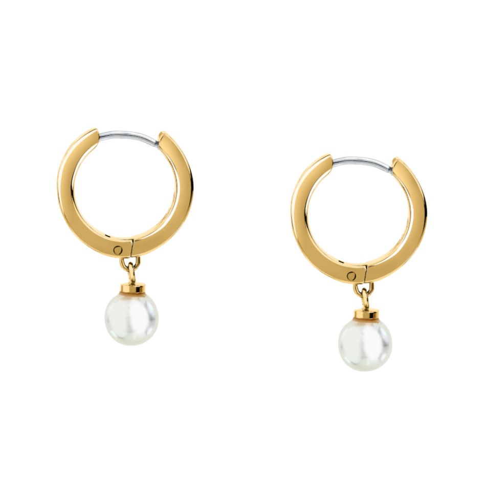 ΣΚΟΥΛΑΡΙΚΙΑ Κρίκοι Pearls KARL LAGERFELD από Επιχρυσωμένο Ανοξείδωτο Ατσάλι με Μαργαριτάρια KLAYR15 - 4