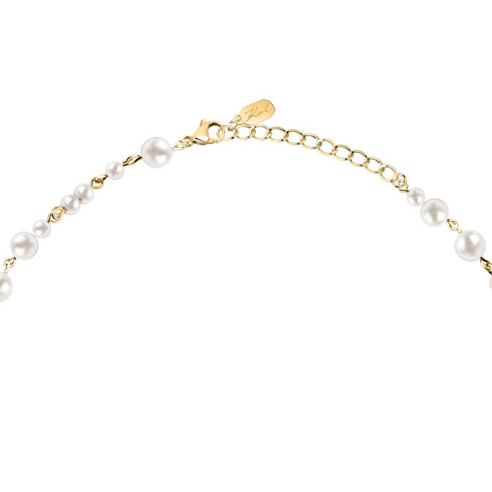 ΚΟΛΙΕ Pearls KARL LAGERFELD από Επιχρυσωμένο Ανοξείδωτο Ατσάλι με Πέτρες Ζιργκόν και Μαργαριτάρια KLAYR17 - 4