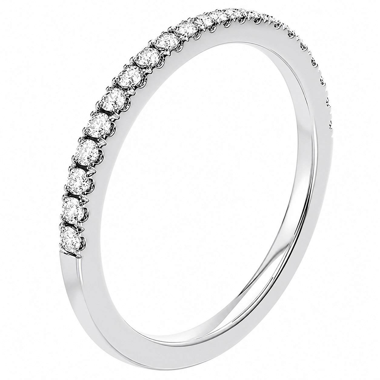 ΔΑΧΤΥΛΙΔΙ Σειρέ SENZIO Collection Κ14 Λευκό Χρυσό με Lab-Grown Diamonds 0.4ct L00045W - 