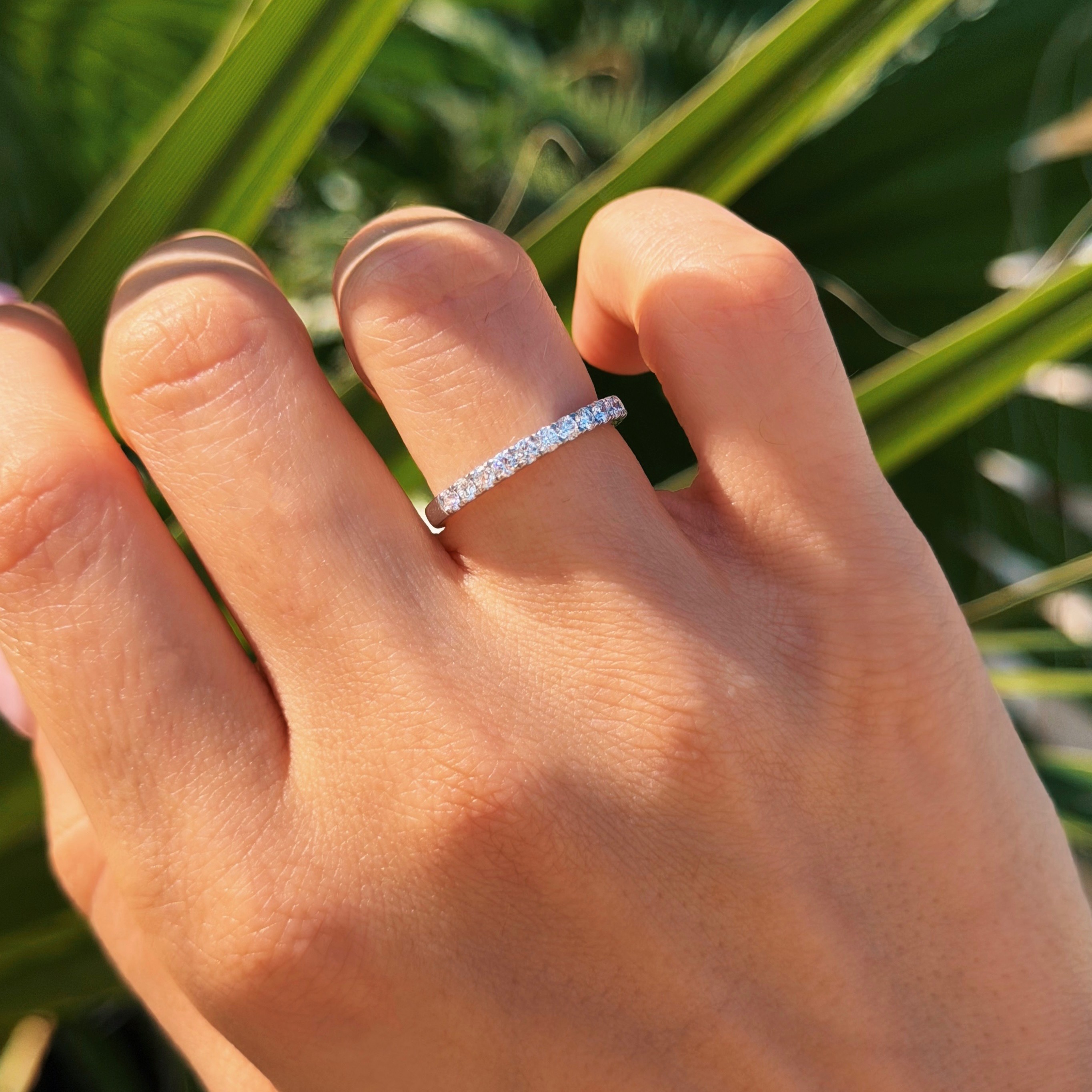 ΔΑΧΤΥΛΙΔΙ Σειρέ SENZIO Collection Κ14 Λευκό Χρυσό με Lab-Grown Diamonds 0.4ct L00045W - 