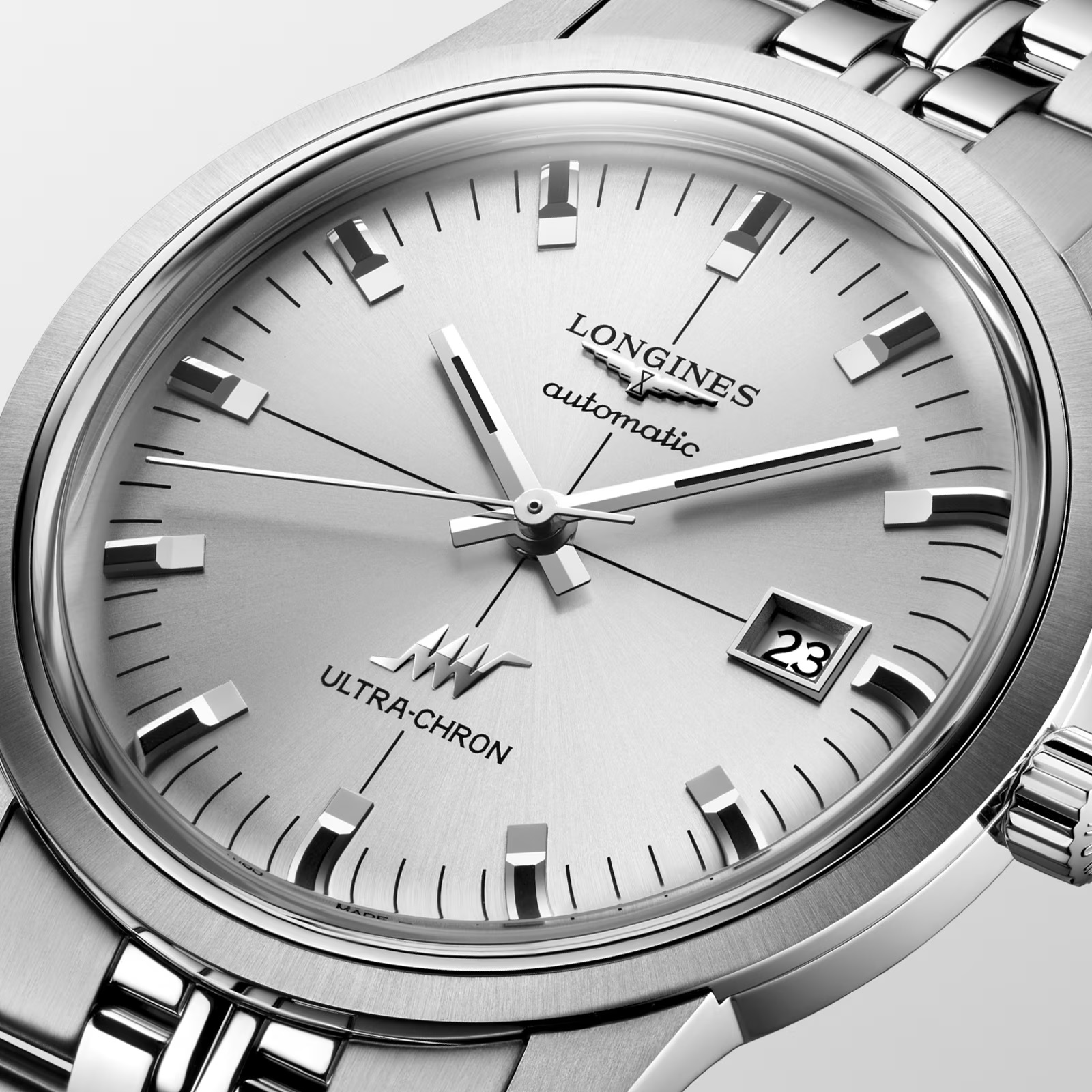 LONGINES Ultra-Chron Classic Automatic Silver Dial 40mm Silver Stainless Steel Bracelet L29374726 - 4