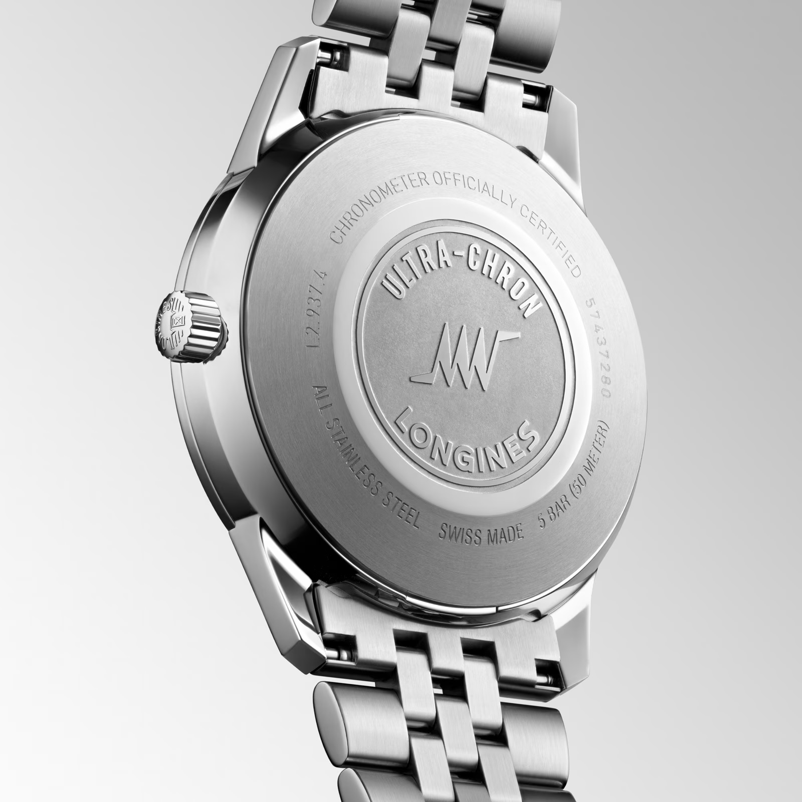 LONGINES Ultra-Chron Classic Automatic Silver Dial 40mm Silver Stainless Steel Bracelet L29374726 - 5