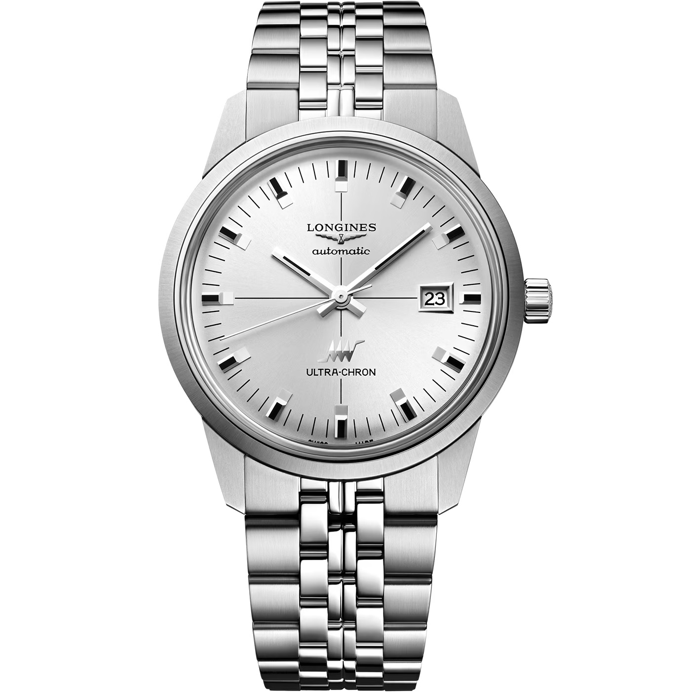LONGINES Ultra-Chron Classic Automatic Silver Dial 40mm Silver Stainless Steel Bracelet L29374726 - 