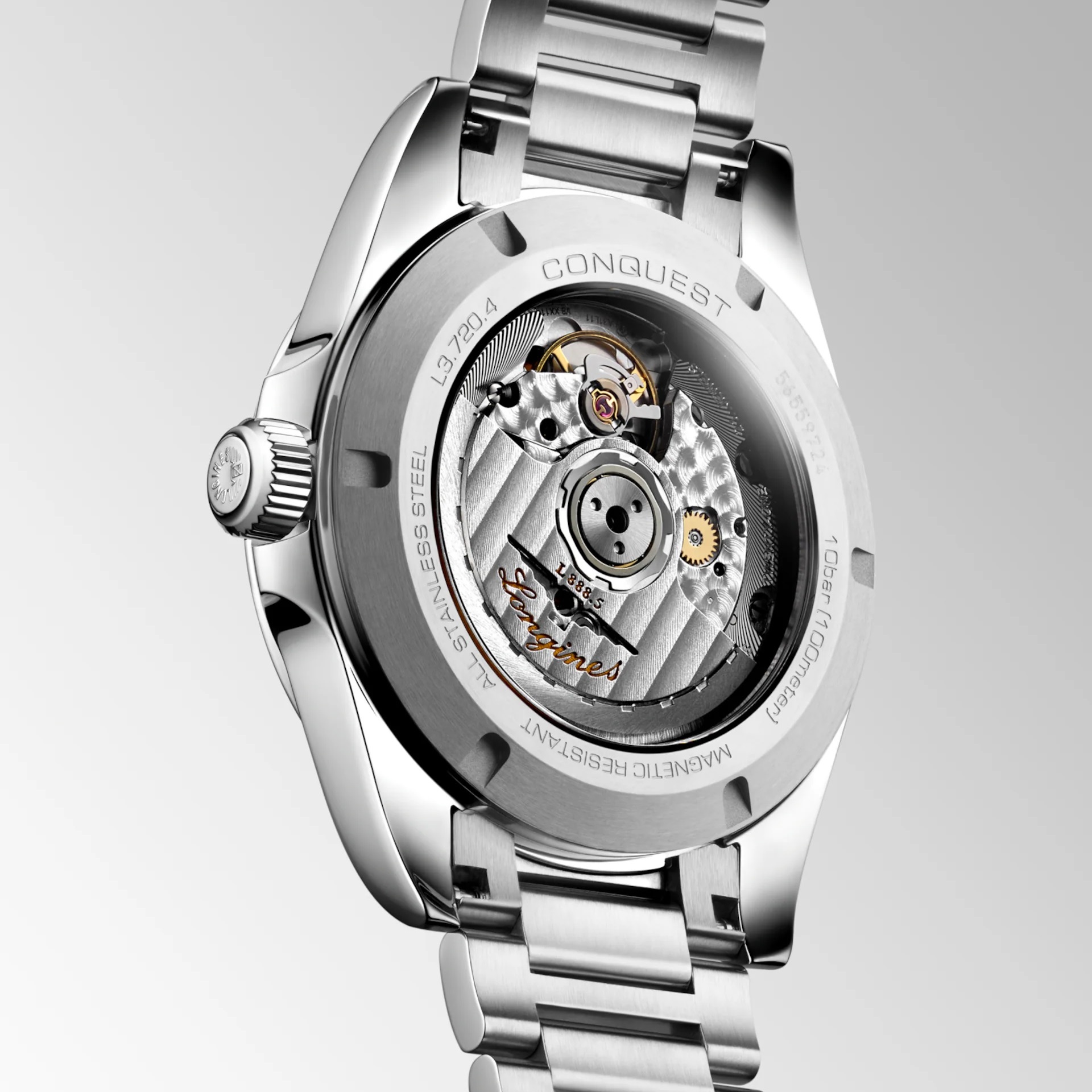 LONGINES Conquest Automatic Sunray Silver Dial 38mm Silver Stainless Steel Bracelet L37204726 - 5