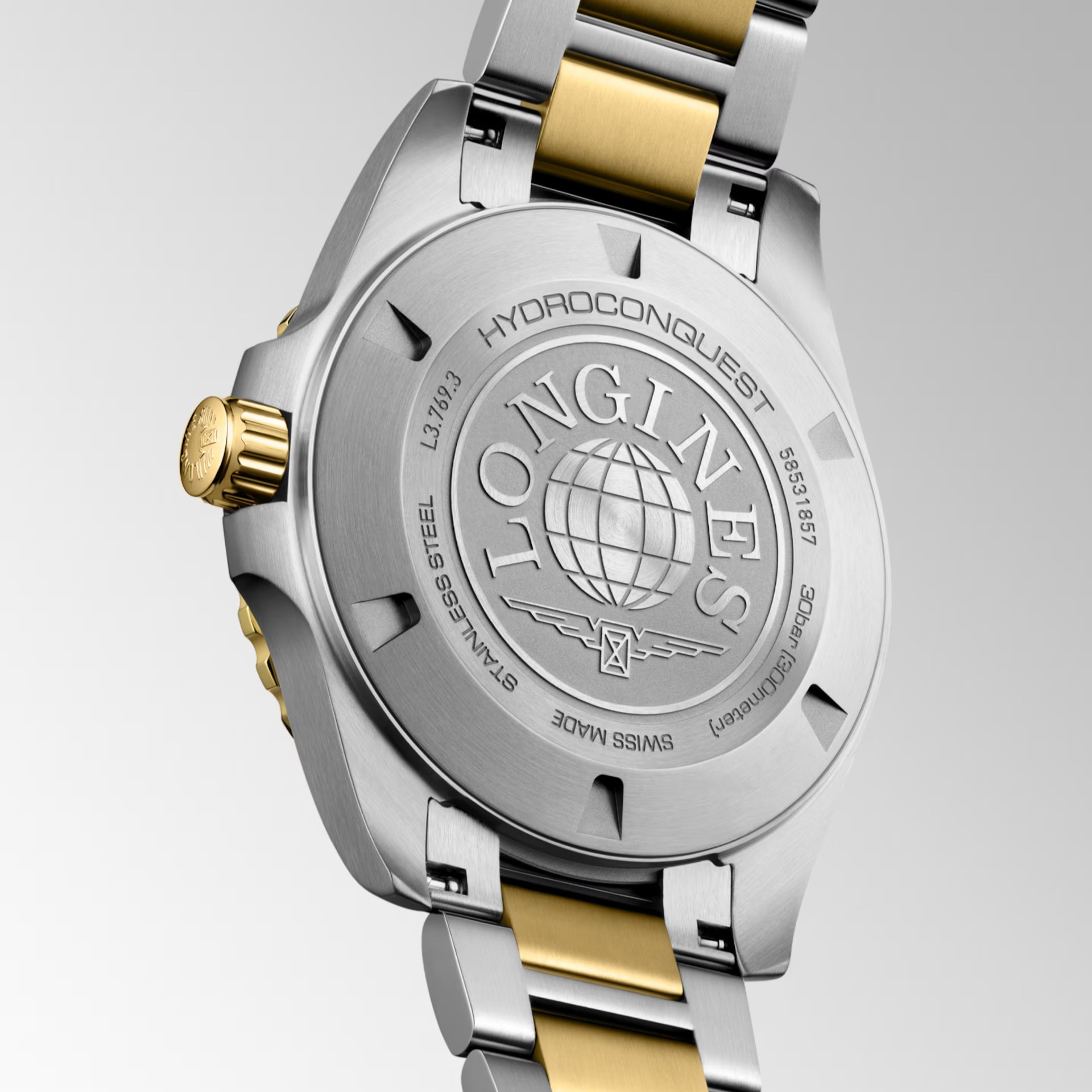 LONGINES HydroConquest Quartz Black Dial 42mm Two-Tone Gold Stainless Steel Bracelet L37693567 - 5