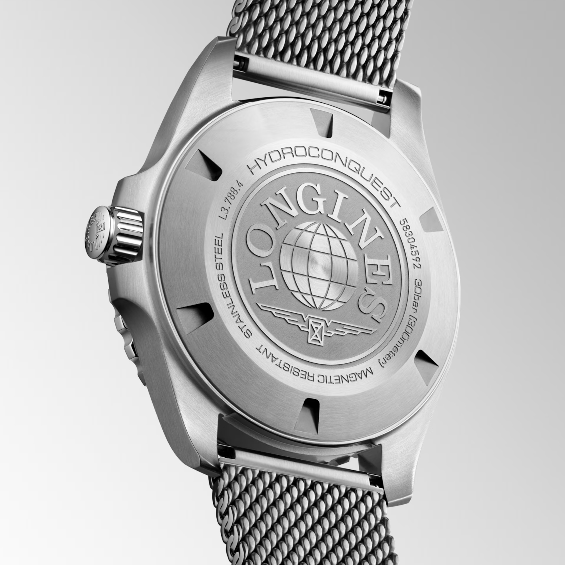 LONGINES HydroConquest Ceramic Automatic Black Dial 42mm Silver Stainless Steel Milanese Bracelet L37884706 - 3