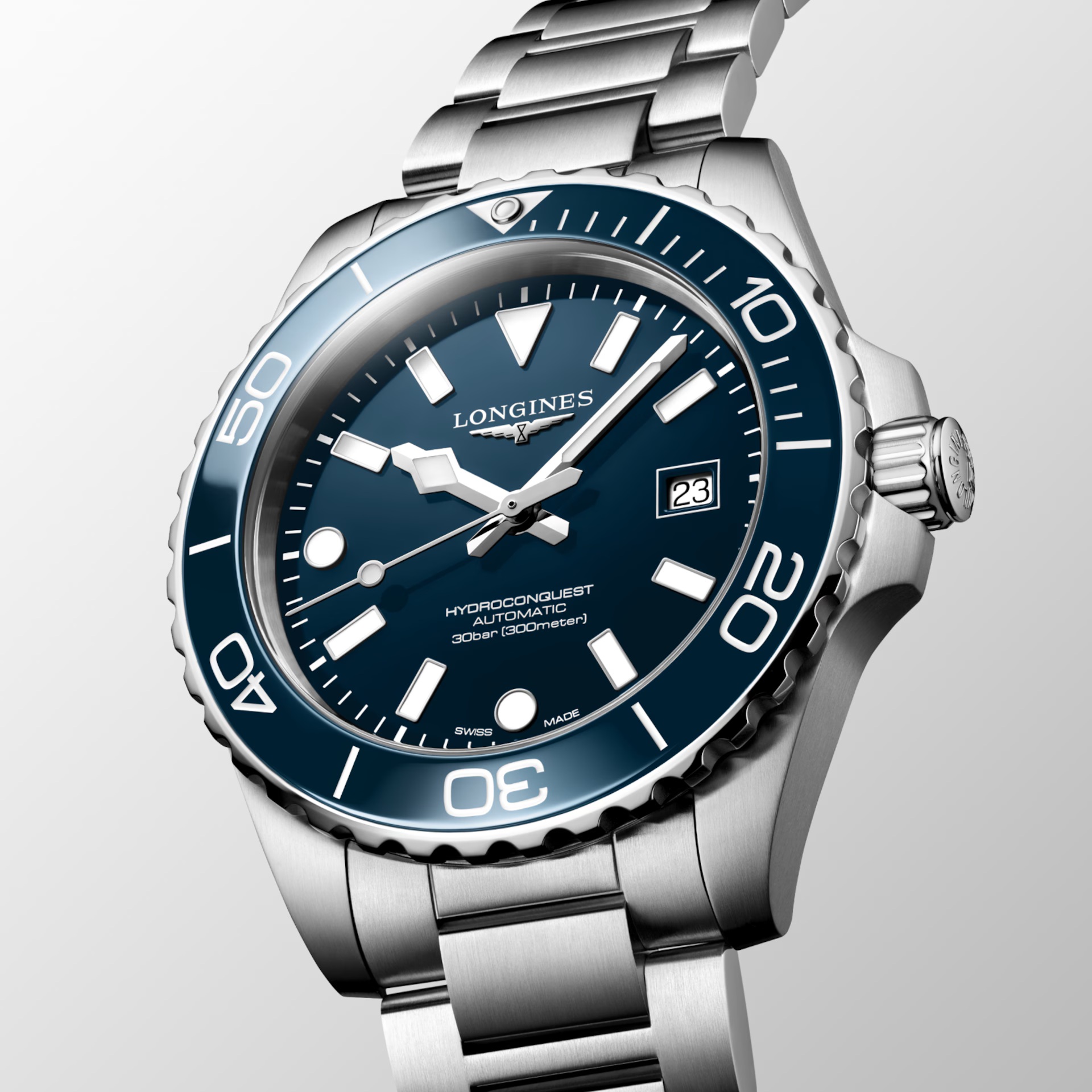 LONGINES HydroConquest Ceramic Automatic Blue Dial 42mm Silver Stainless Steel Bracelet L37884966 - 6
