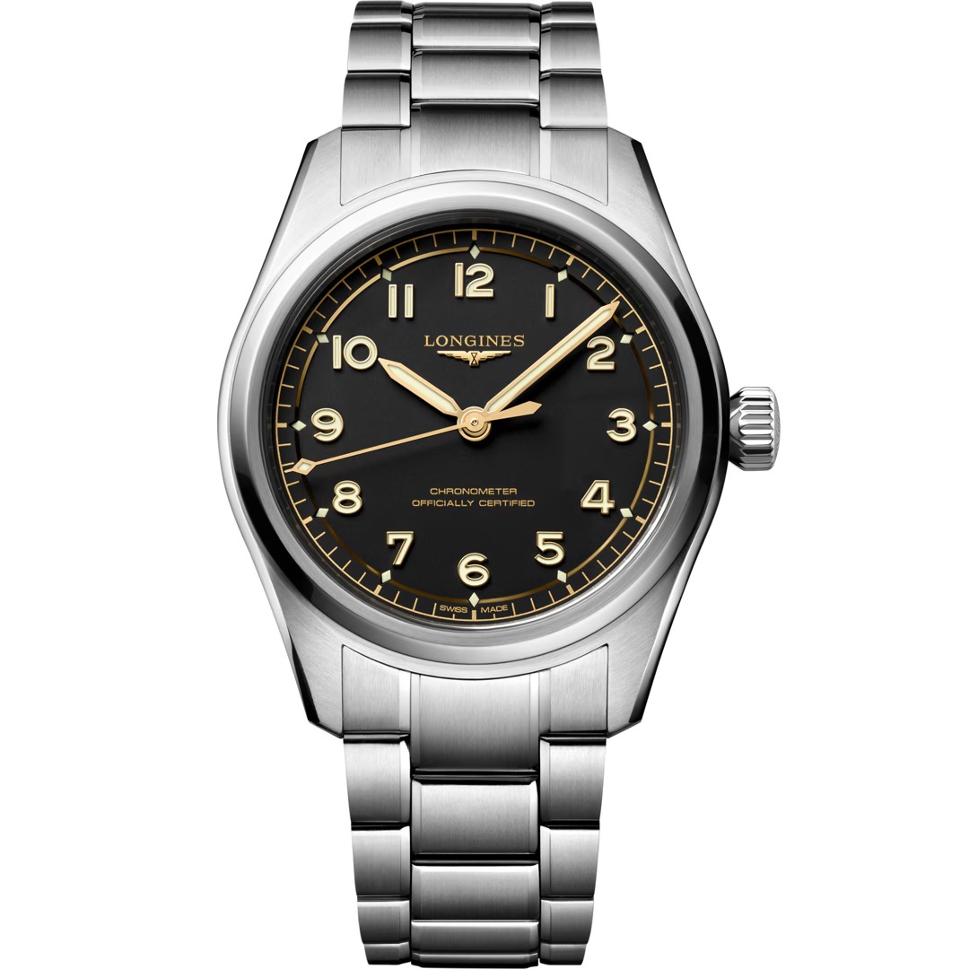 LONGINES Spirit Pilot Automatic Black Dial 39mm Silver Stainless Steel Bracelet L38094536 - 