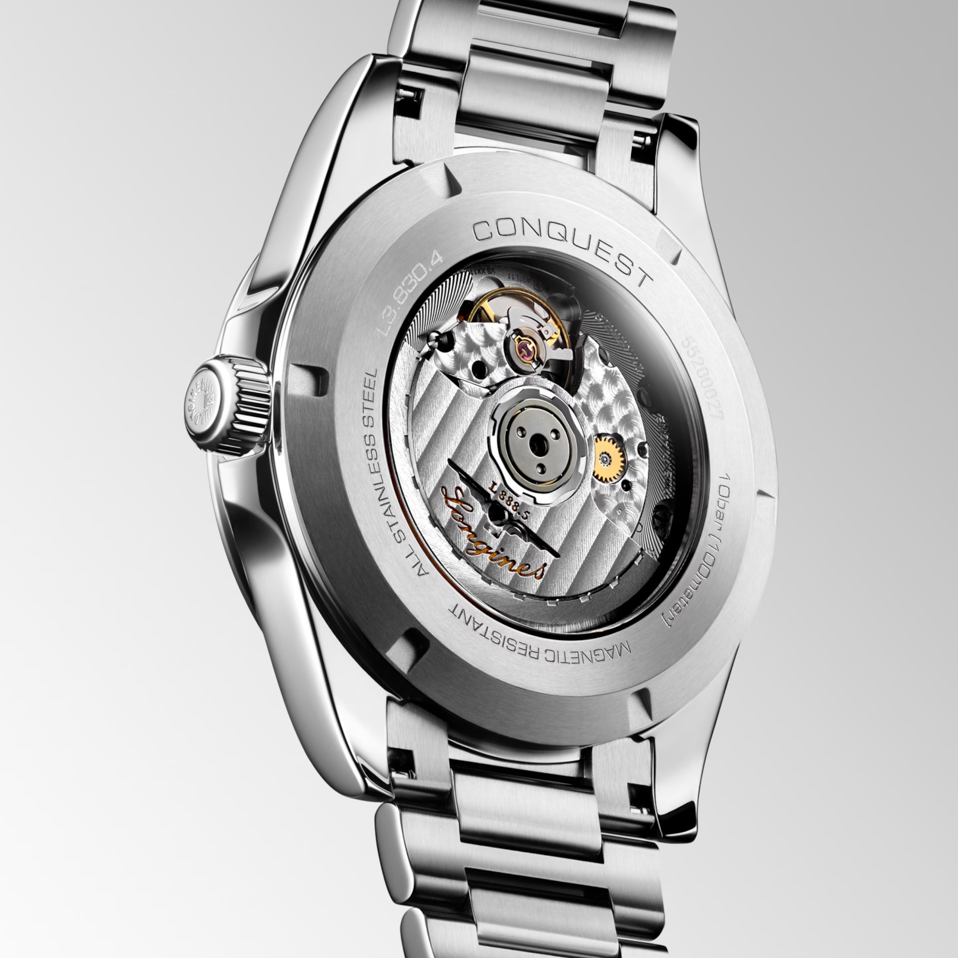 LONGINES Conquest Automatic Sunray Brown Dial 41mm Silver Stainless Steel Bracelet L38304626 - 7