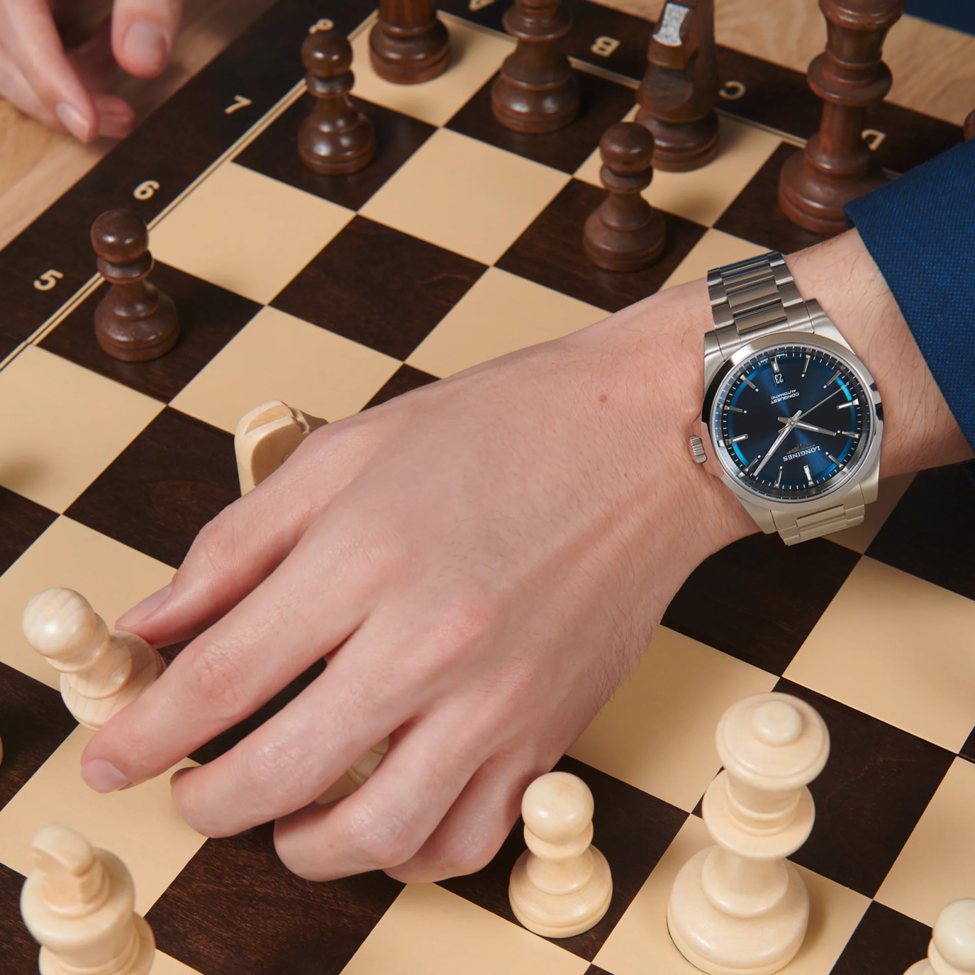 LONGINES Conquest Automatic Sunray Blue Dial 41mm Silver Stainless Steel Bracelet L38304926 - 10