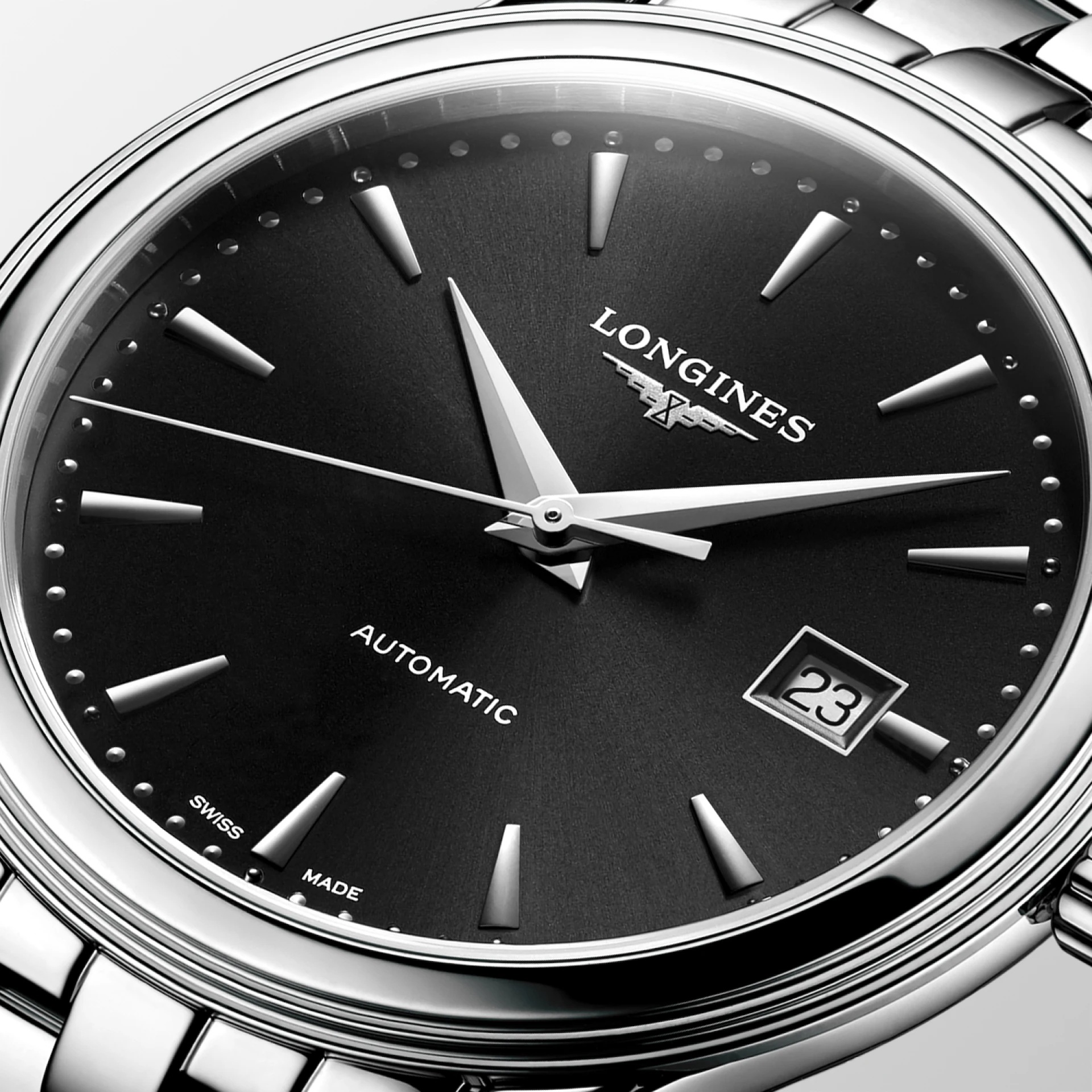 LONGINES Flagship Classic Automatic Black Dial 40mm Silver Stainless Steel Bracelet L49844596 - 3