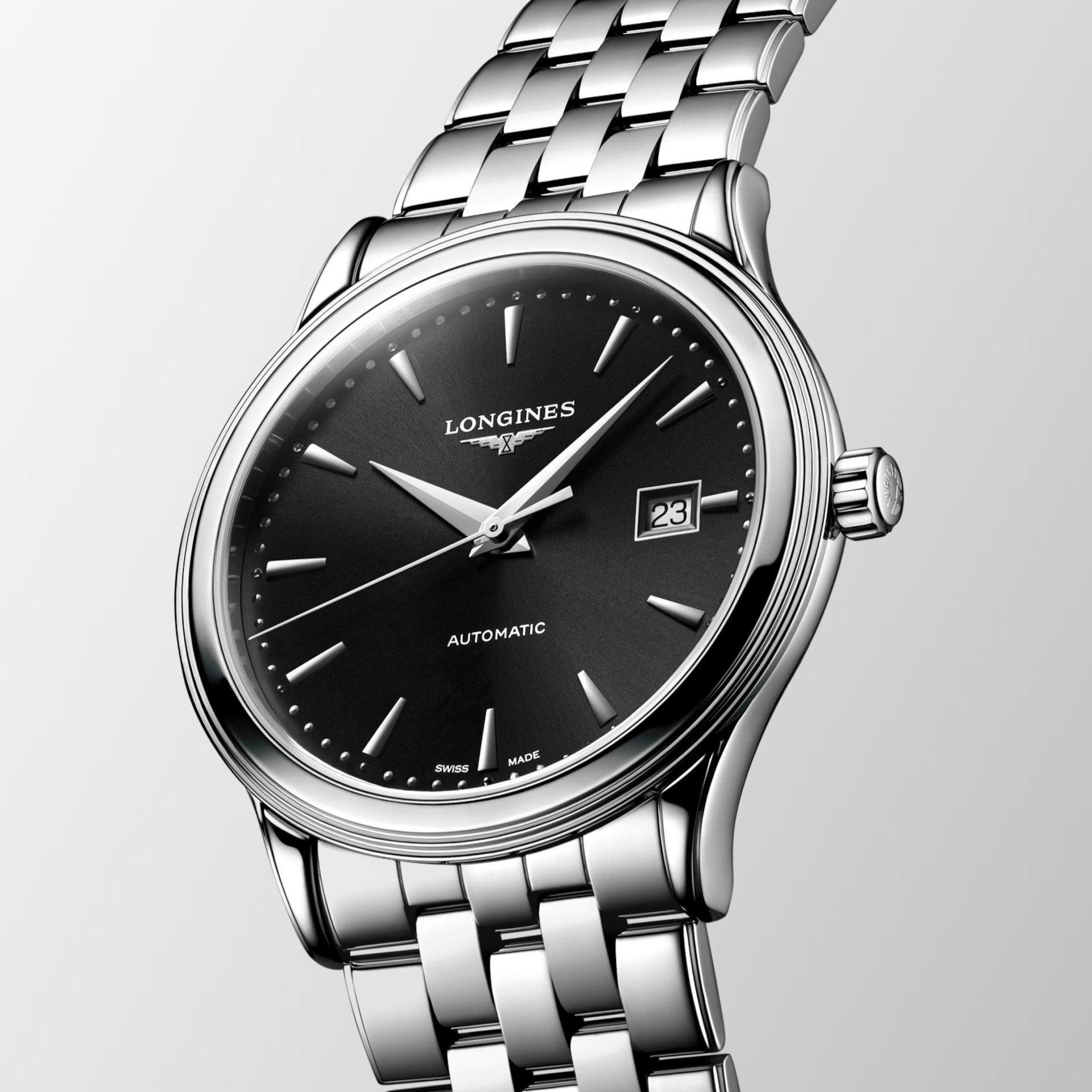 LONGINES Flagship Classic Automatic Black Dial 40mm Silver Stainless Steel Bracelet L49844596 - 5