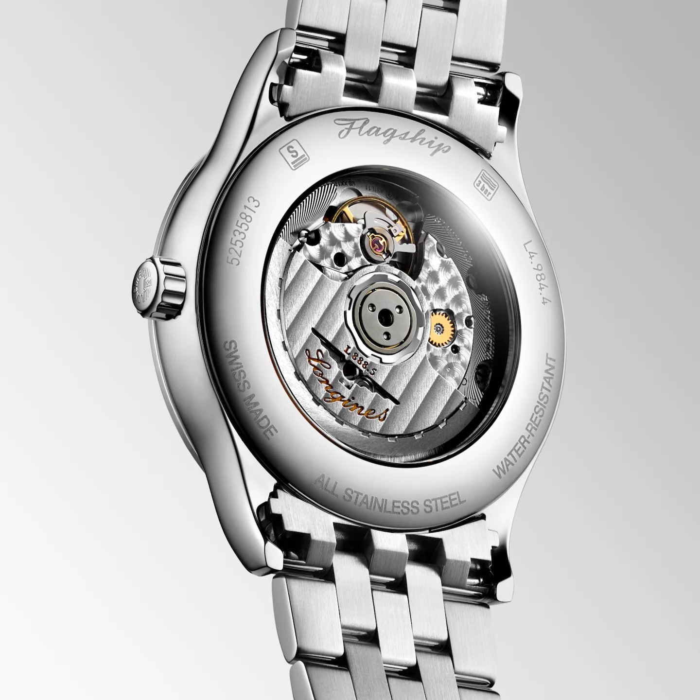LONGINES Flagship Classic Automatic Black Dial 40mm Silver Stainless Steel Bracelet L49844596 - 6