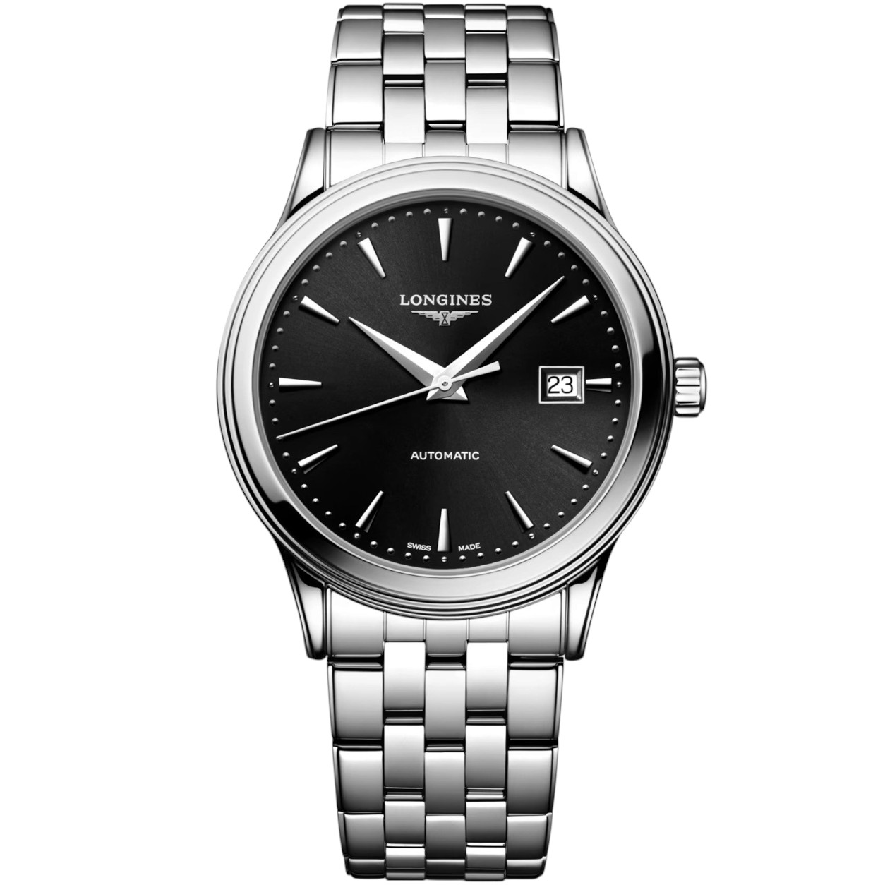LONGINES Flagship Classic Automatic Black Dial 40mm Silver Stainless Steel Bracelet L49844596 - 