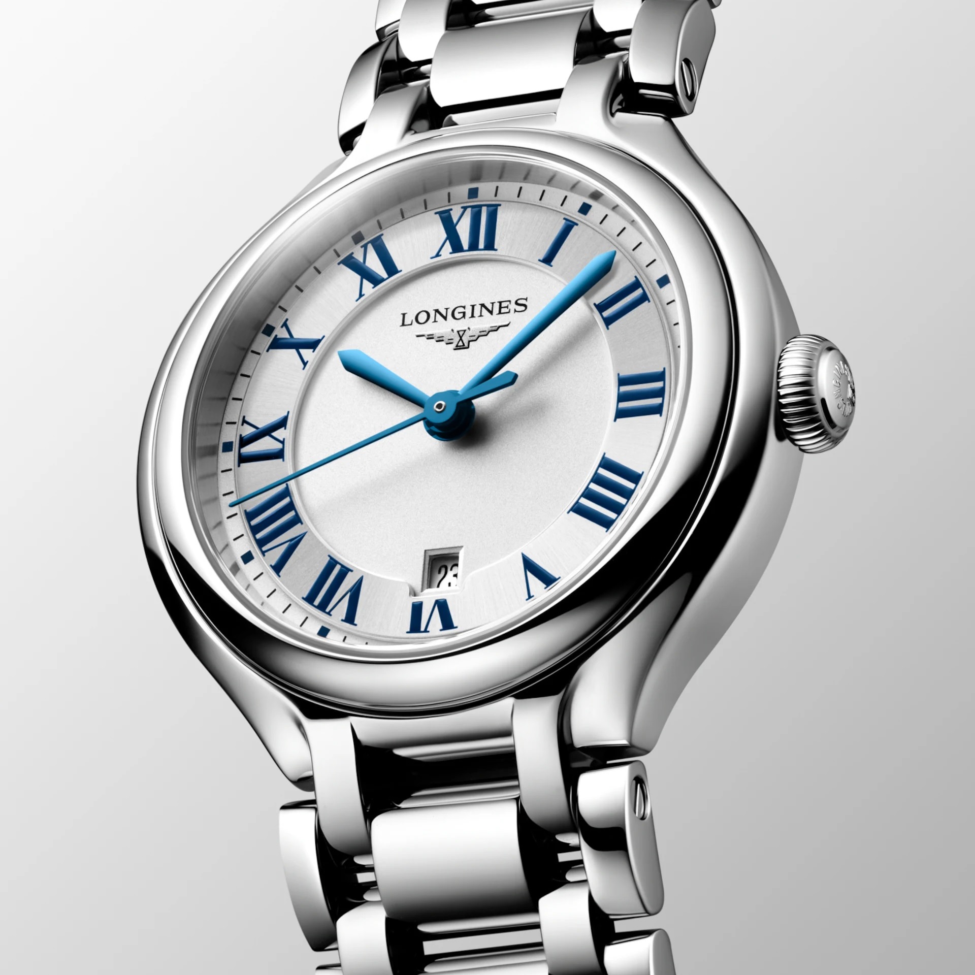 LONGINES PrimaLuna Quartz Silver Dial 30mm Silver Stainless Steel Bracelet L81424716 - 3