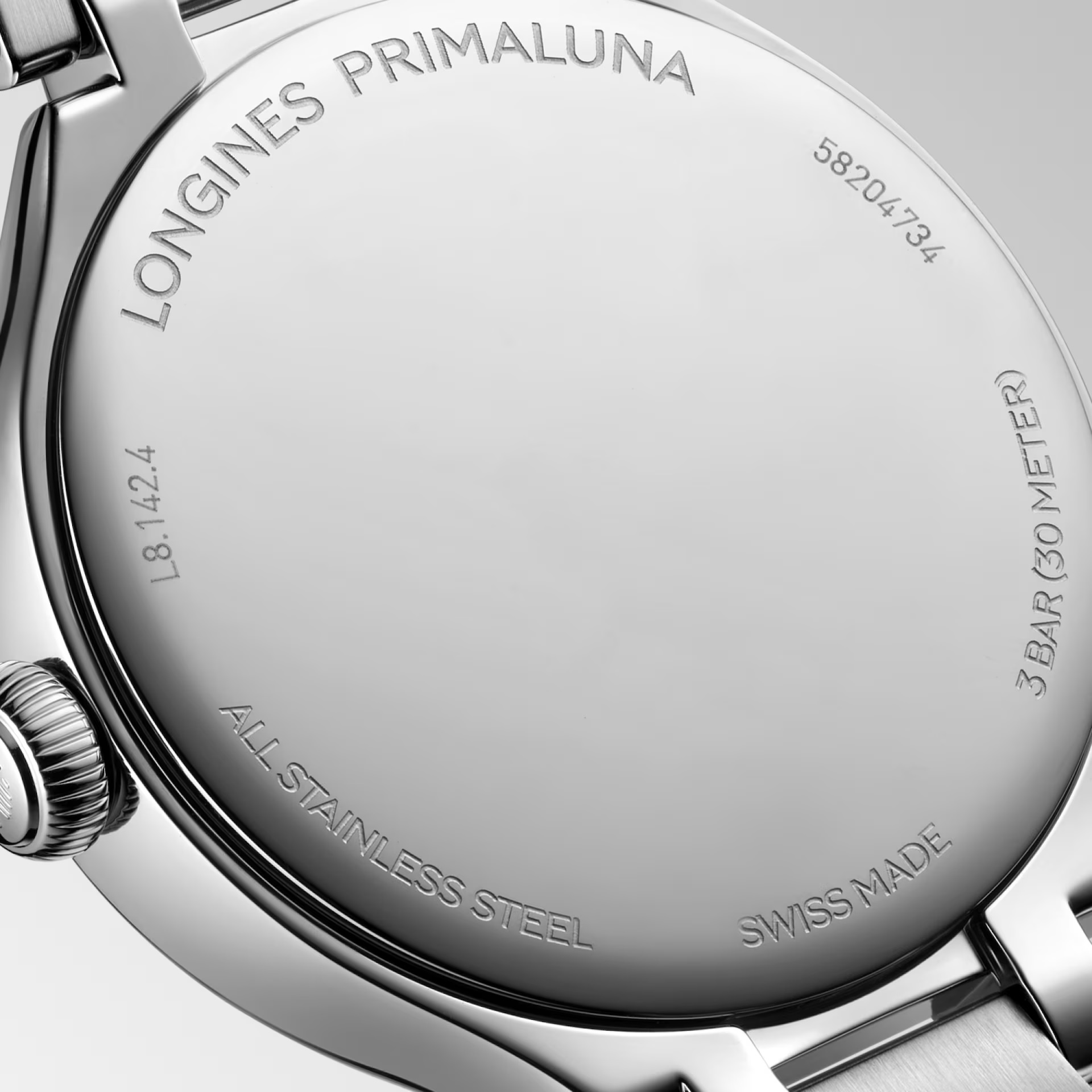 LONGINES PrimaLuna Quartz Silver Dial 30mm Silver Stainless Steel Bracelet L81424716 - 4