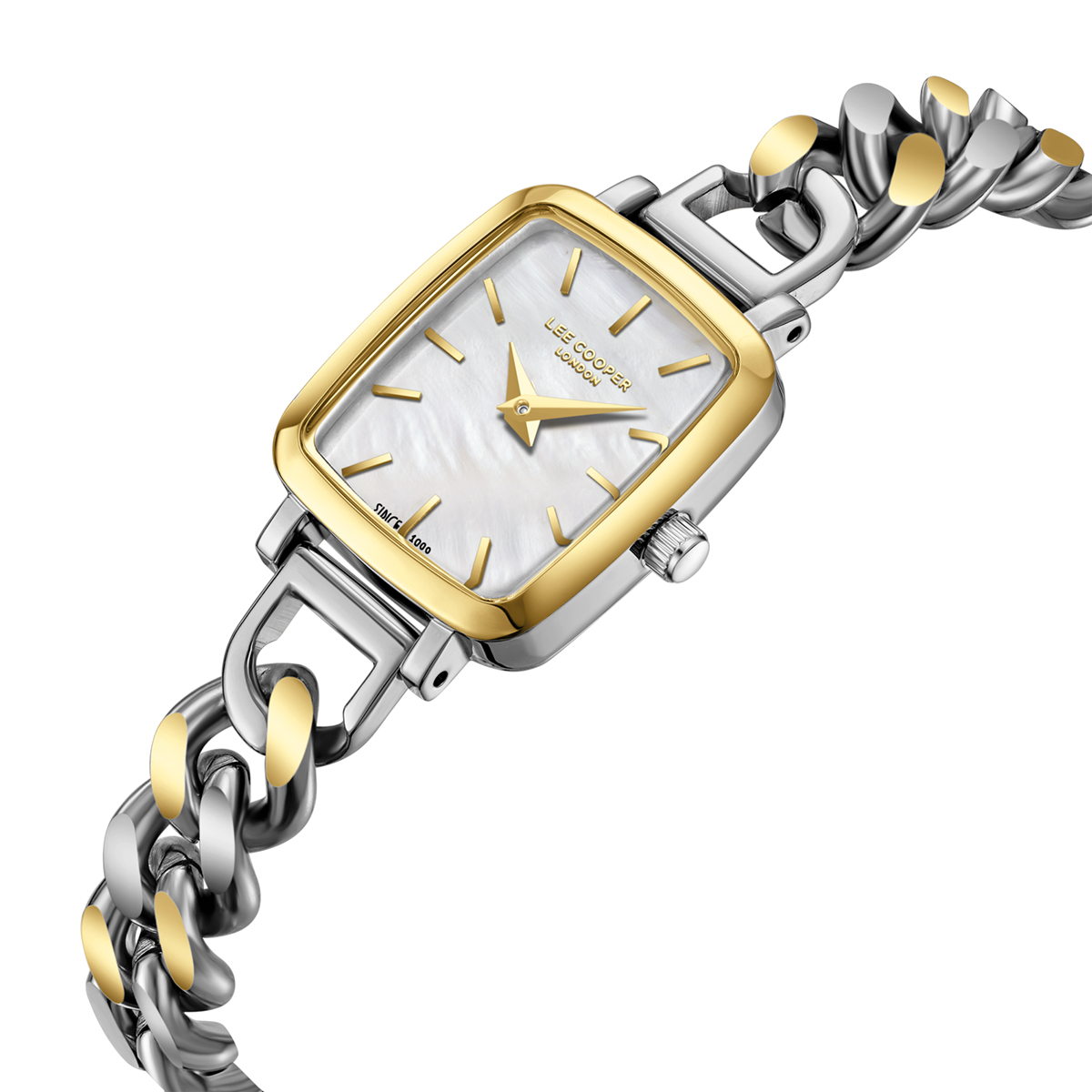 LEE COOPER Lady's Silver Dial 29mm Two-Tone Gold Stainless Steel Bracelet LC08130.220 - 