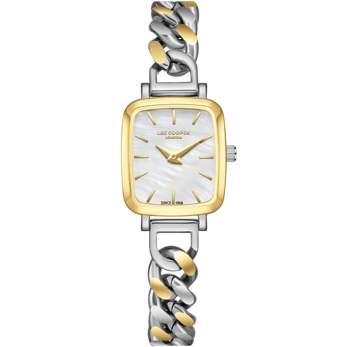 LEE COOPER Lady's Silver Dial 29mm Two-Tone Gold Stainless Steel Bracelet LC08130.220 - 