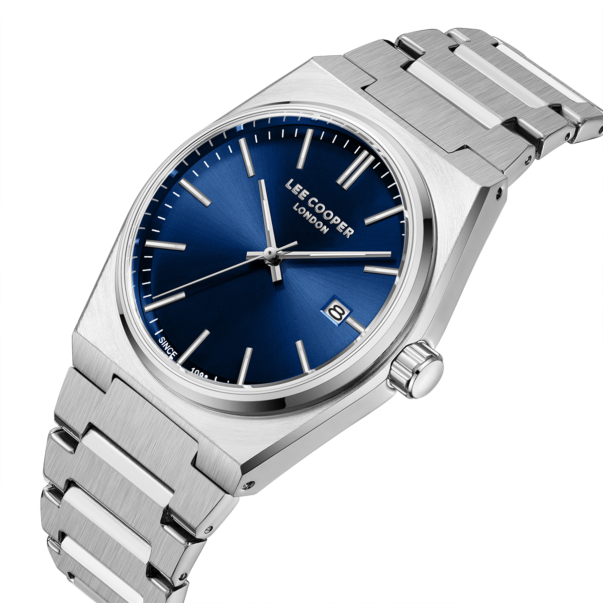 LEE COOPER Blue Dial 40mm Silver Stainless Steel Bracelet LC08196.390 - 
