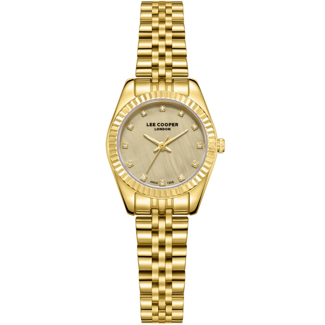 LEE COOPER Lady's Gold Dial 25mm Gold Stainless Steel Bracelet LC08243.110 - 