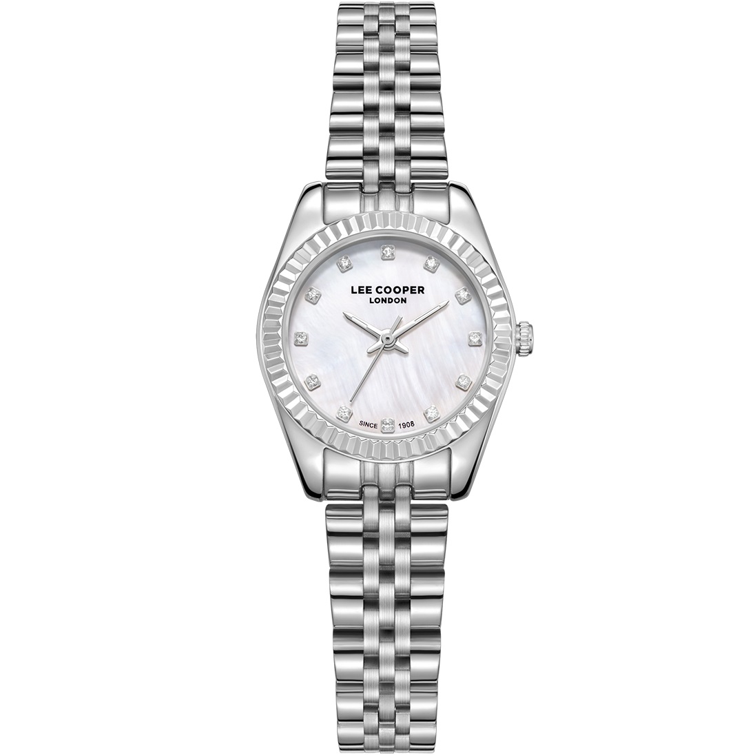 LEE COOPER Lady's White Pearl Dial Dial 25mm Silver Stainless Steel Bracelet LC08243.320 - 