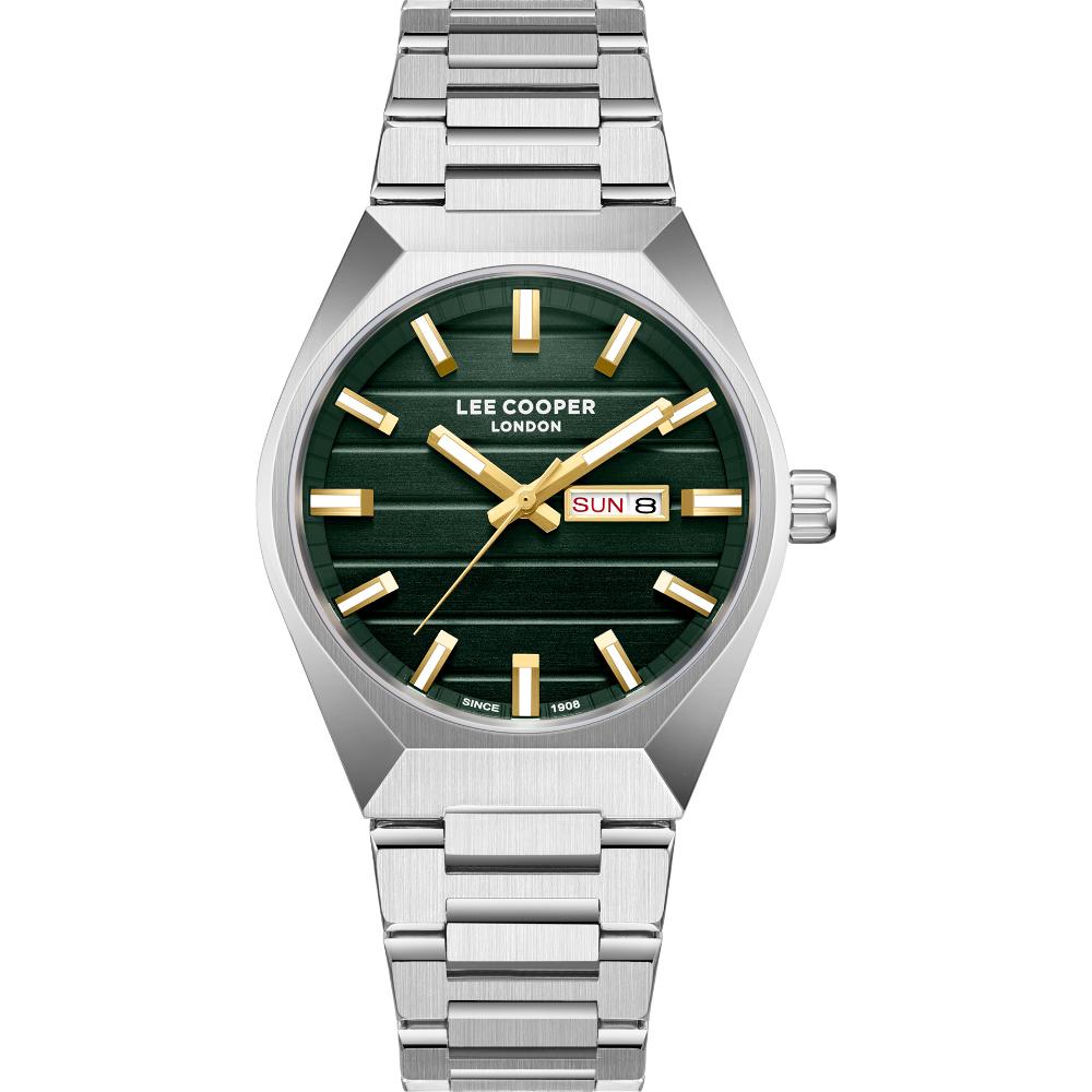 LEE COOPER Green Dial 41mm Silver Stainless Steel Bracelet LC08363.370 - 