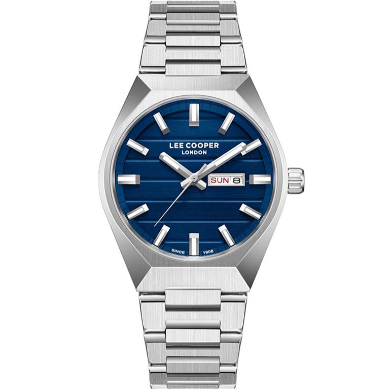LEE COOPER Blue Dial 41mm Silver Stainless Steel Bracelet LC08363.390 - 