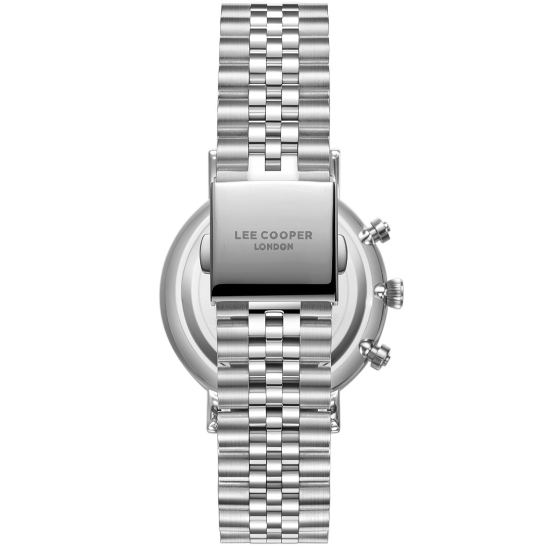 LEE COOPER Multifunction Black Dial 42mm Silver Stainless Steel Bracelet LC08372.350 - 4