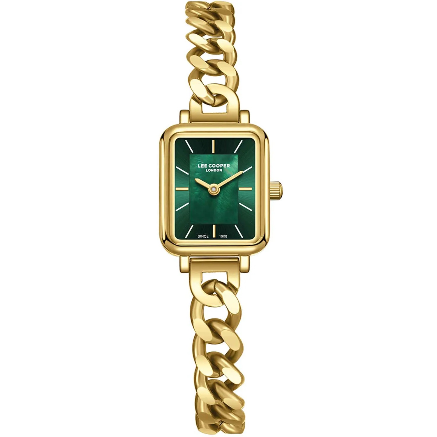 LEE COOPER Lady's Green Dial 17.5mm Gold Stainless Steel Bracelet LC08384.170 - 