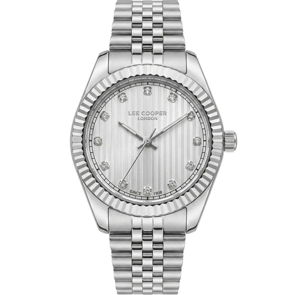 LEE COOPER Lady's Silver Dial 22mm Silver Stainless Steel Bracelet LC08400.330 - 