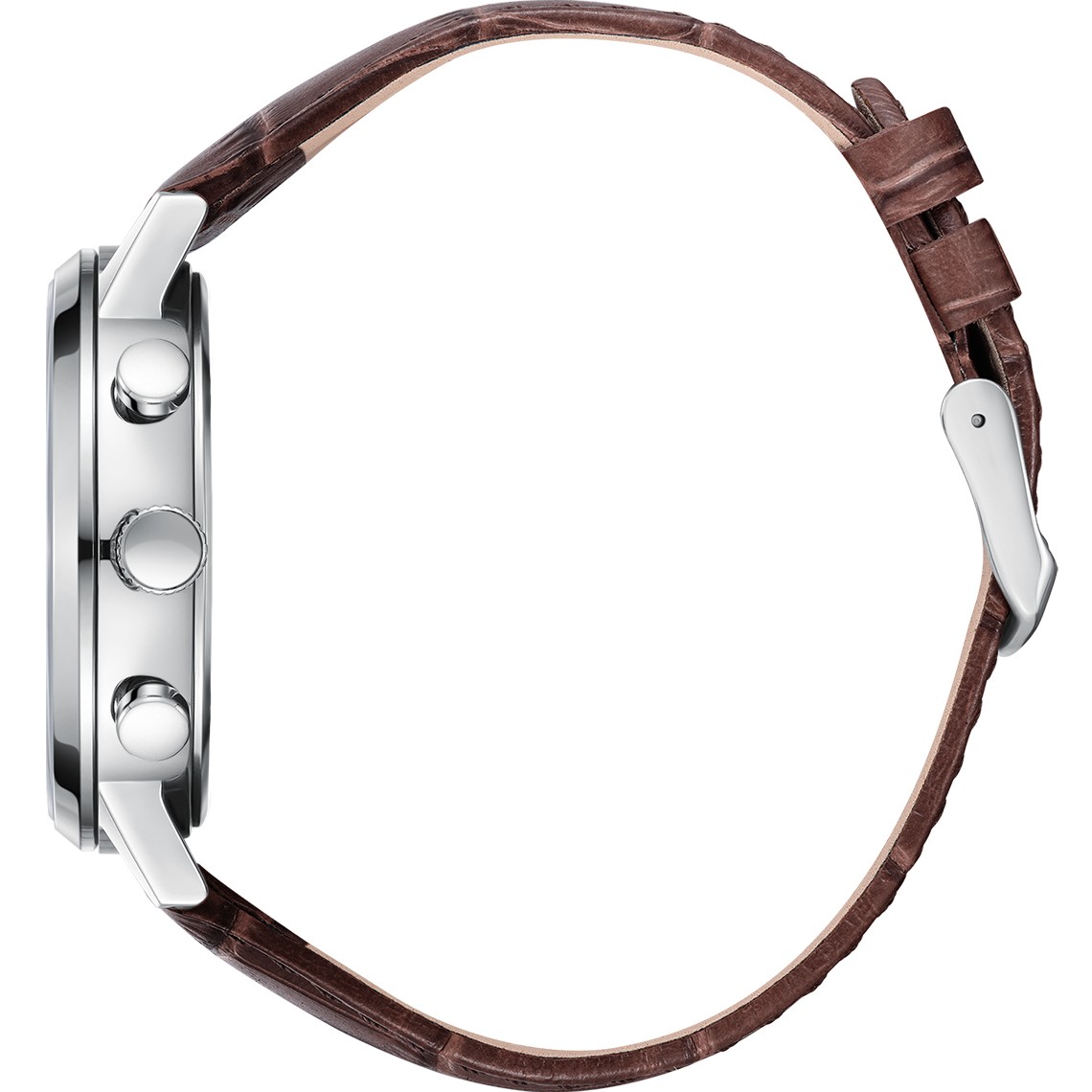 LEE COOPER Multifunction Beige Dial 42mm Silver Stainless Steel Brown Leather Strap LC08401.362 - 3