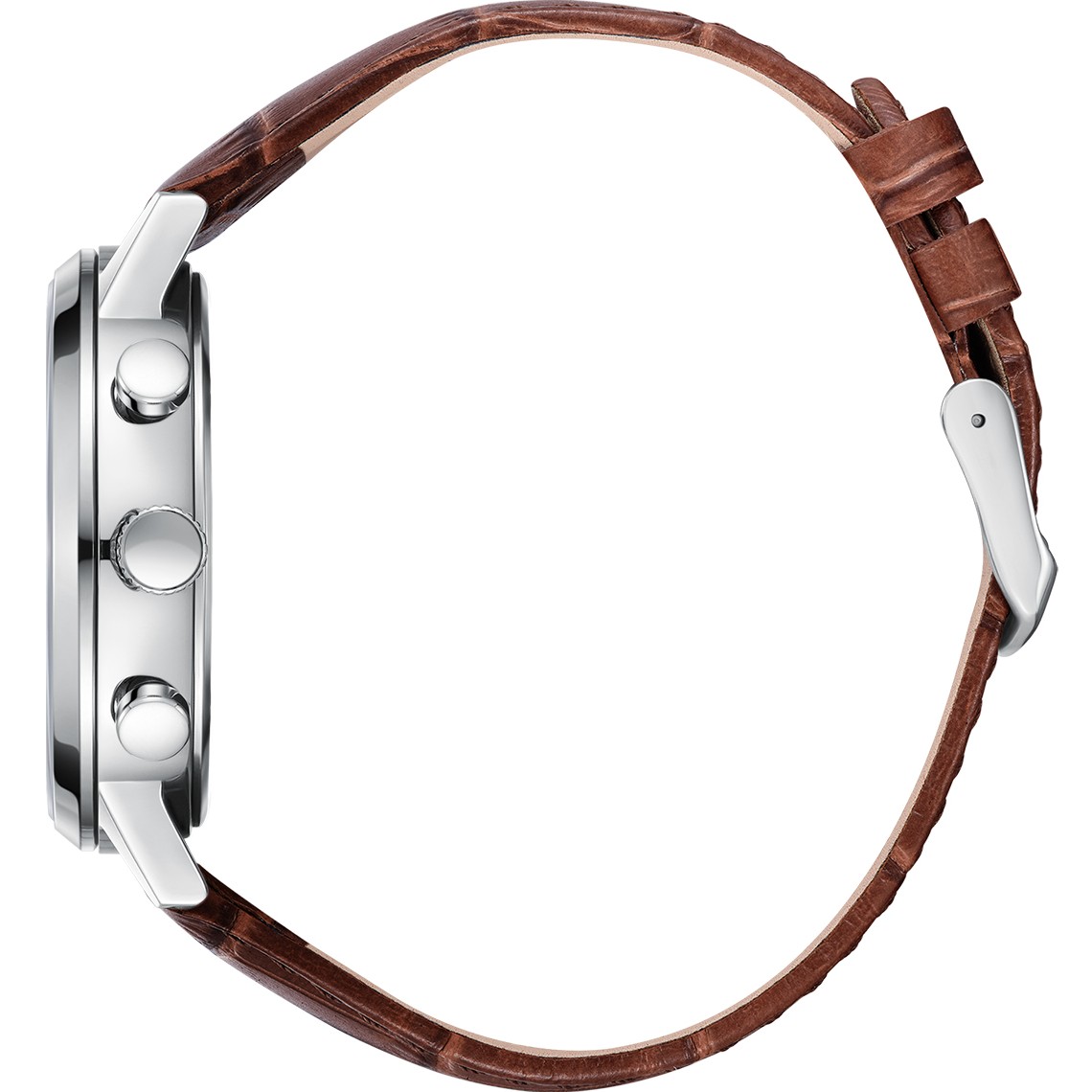 LEE COOPER Multifunction Green Dial 42mm Silver Stainless Steel Brown Leather Strap LC08401.392 - 3