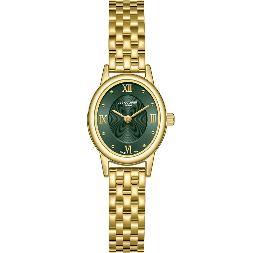 LEE COOPER Lady's Green Dial 22mm Gold Stainless Steel Bracelet LC08461.170 - 