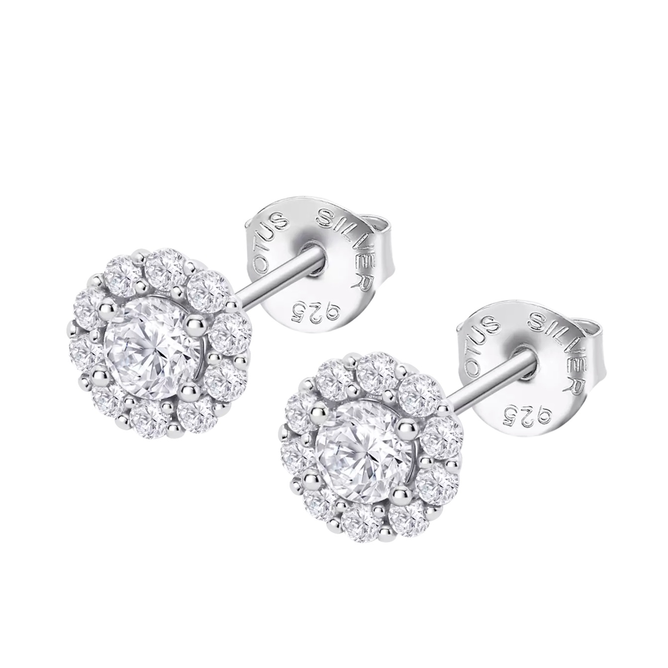 ΣΚΟΥΛΑΡΙΚΙΑ Silver LOTUS Jewellery από Ασήμι 925° με Πέτρες Ζιργκόν LP1290-4/1 - 