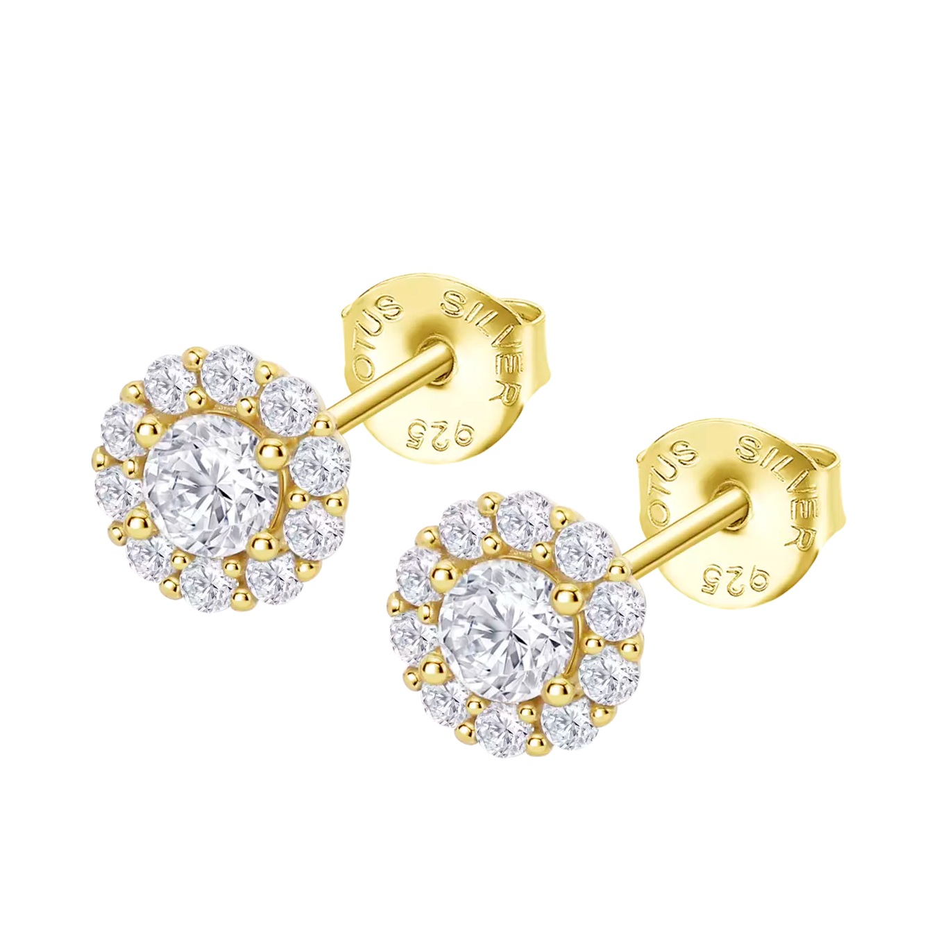 ΣΚΟΥΛΑΡΙΚΙΑ Silver LOTUS Jewellery από Ασήμι 925° με Πέτρες Ζιργκόν LP1290-4/7 - 