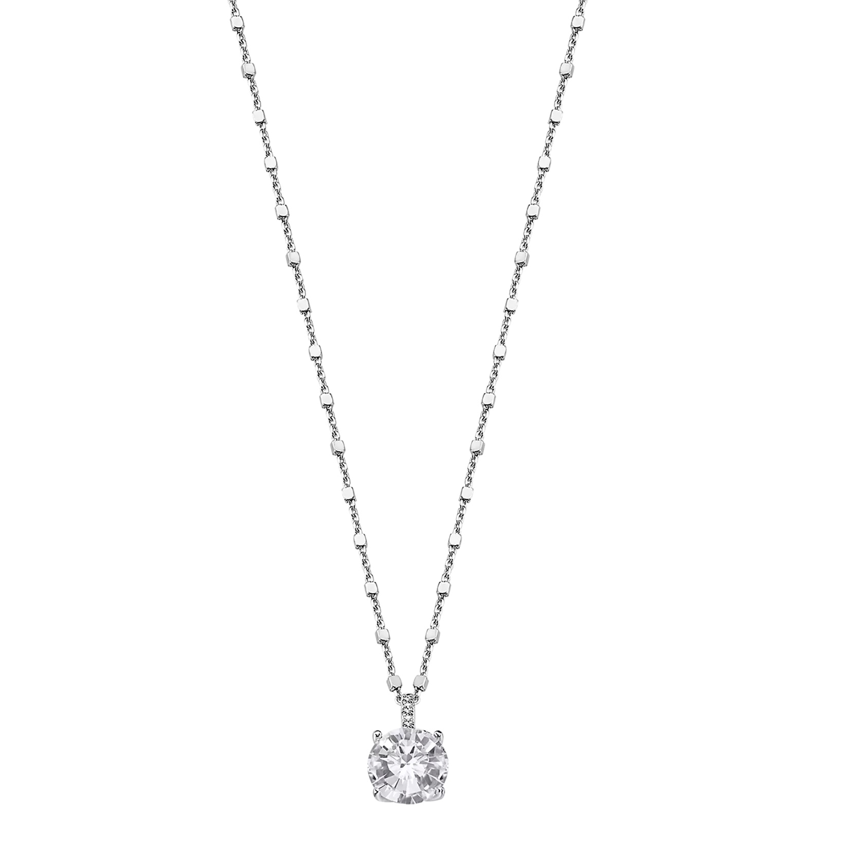 ΜΕΝΤΑΓΙΟΝ Μονόπετρο Silver LOTUS Jewellery από Ασήμι 925° με Πέτρες Ζιργκόν LP2005-1/1 - 