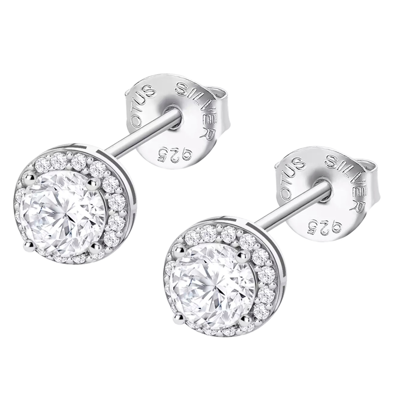 ΣΚΟΥΛΑΡΙΚΙΑ Ροζέτα Silver LOTUS Jewellery από Ασήμι 925° με Πέτρες Ζιργκόν LP3104-4/1 - 