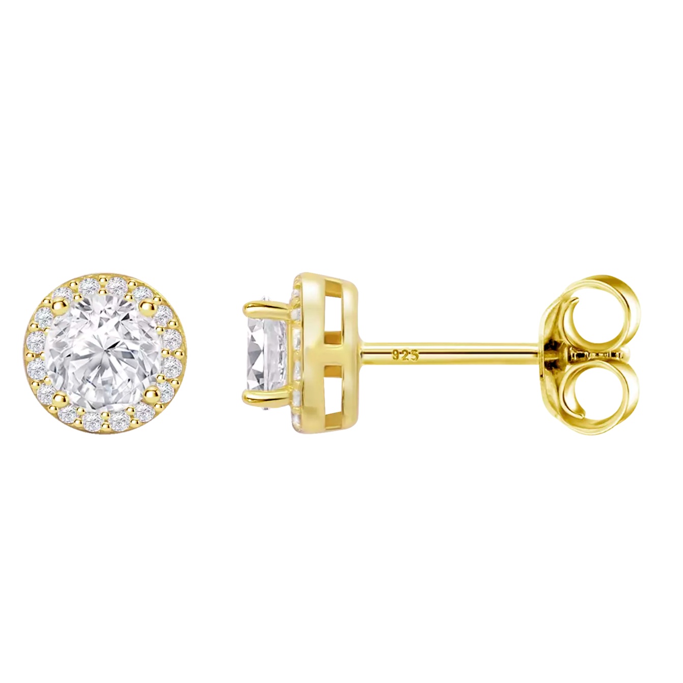 ΣΚΟΥΛΑΡΙΚΙΑ Ροζέτα Silver LOTUS Jewellery από Επιχρυσωμένο Ασήμι 925° με Πέτρες Ζιργκόν LP3104-4/2 - 