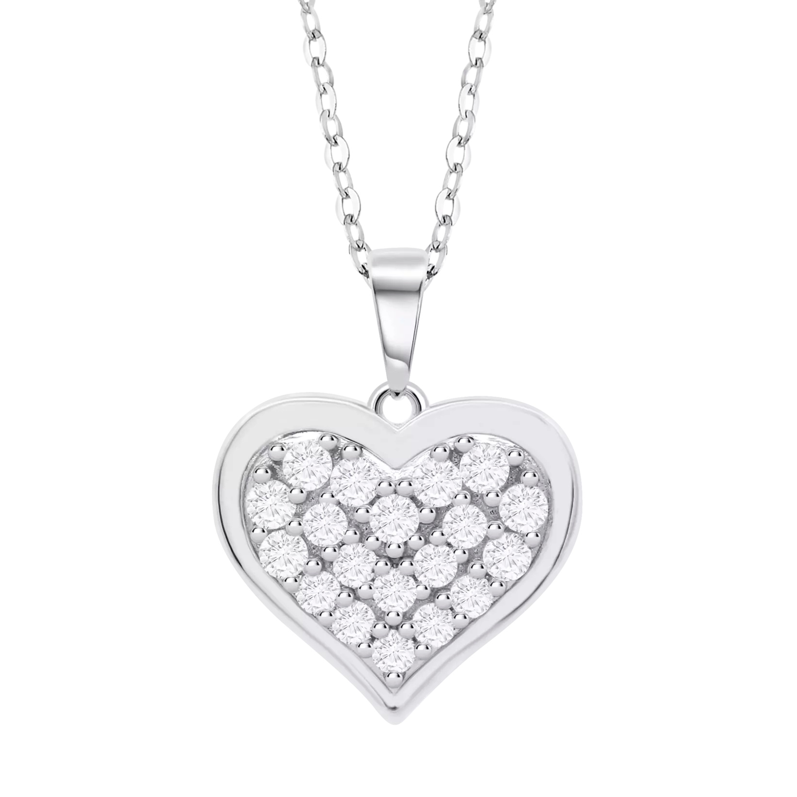 ΜΕΝΤΑΓΙΟΝ Καρδιά Silver LOTUS Jewellery από Ασήμι 925° με Πέτρες Ζιργκόν LP3125-1/1 - 