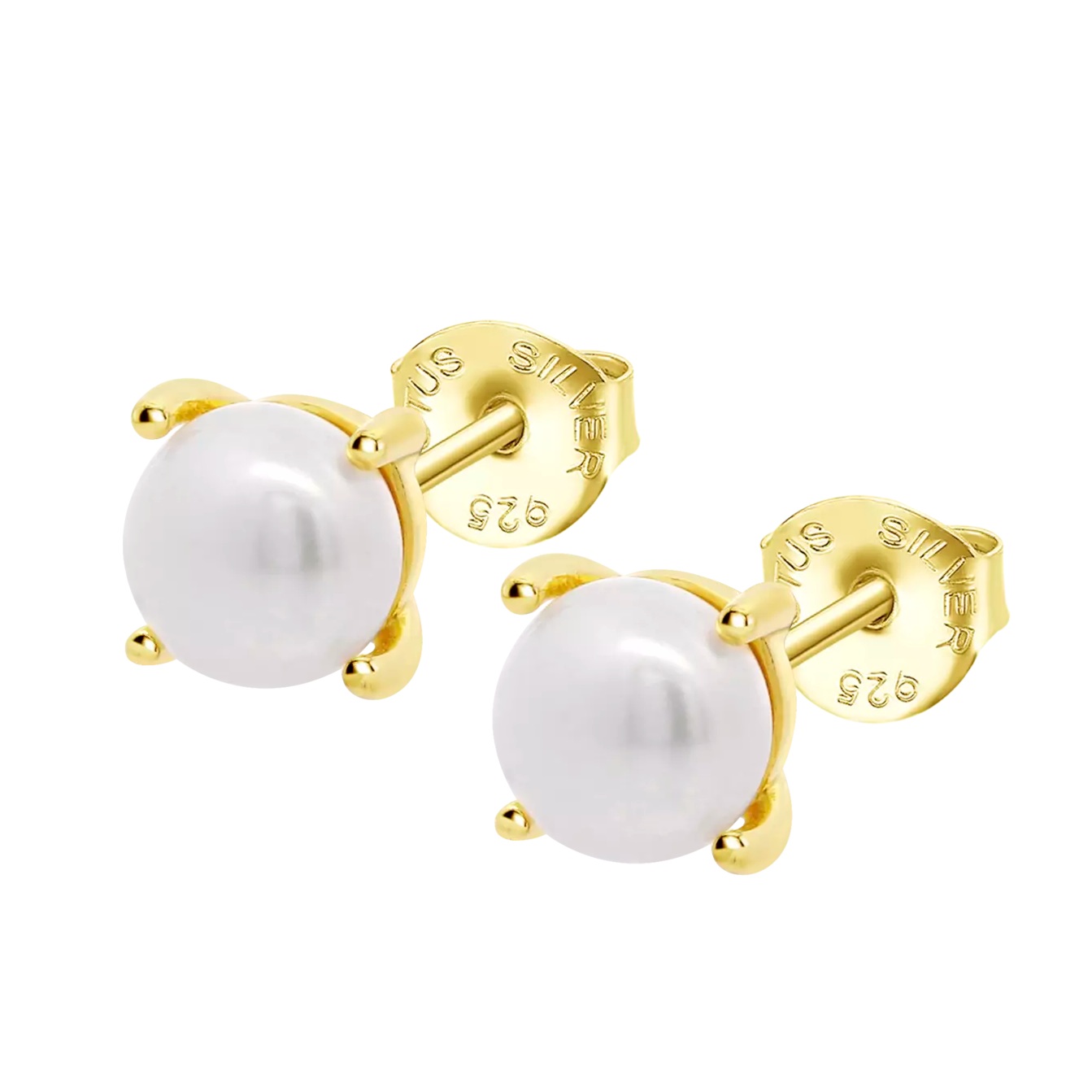 ΣΚΟΥΛΑΡΙΚΙΑ Silver LOTUS Jewellery από Επιχρυσωμένο Ασήμι 925° με Μαργαριτάρι LP3409-4/4 - 