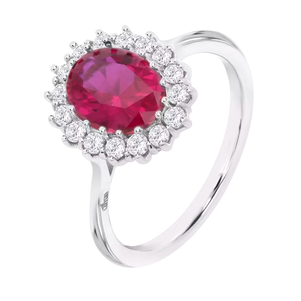 LOTUS Silver Jewellery Rosette Ring from Silver 925° with Zircon Stones LP3459-3/414 - 