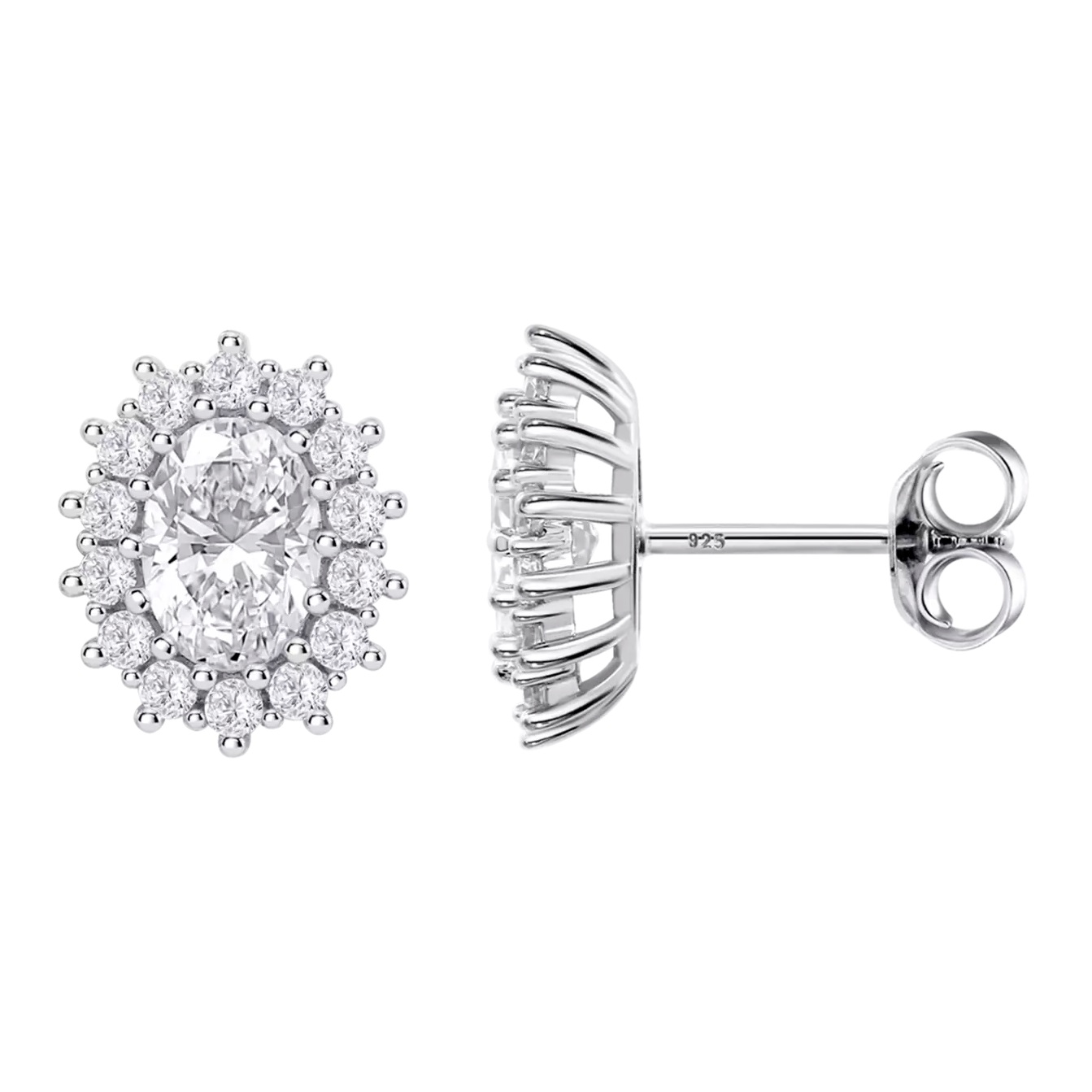 ΣΚΟΥΛΑΡΙΚΙΑ Ροζέτα LOTUS Silver Jewellery από Ασήμι 925° με Πέτρες Ζιργκόν LP3459-4/2 - 