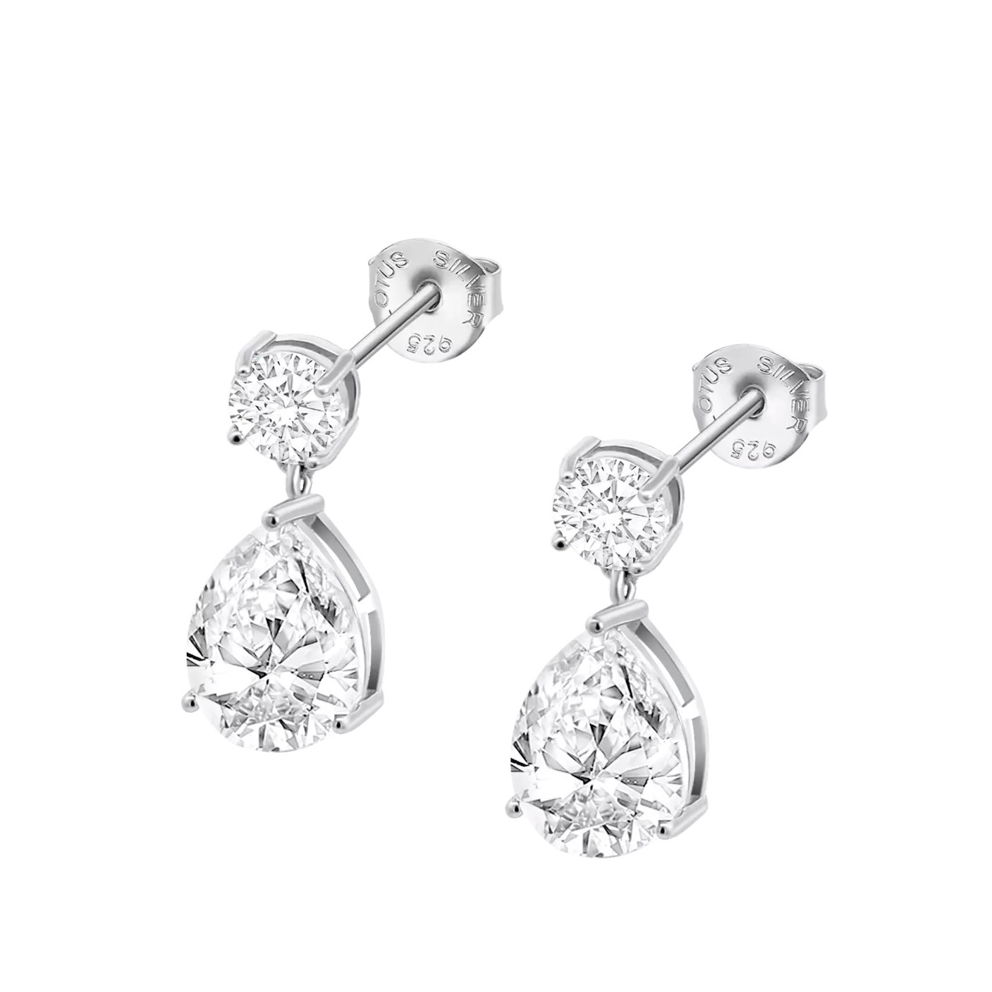ΣΚΟΥΛΑΡΙΚΙΑ LOTUS Silver Jewellery από Ασήμι 925° με Πέτρες Ζιργκόν LP3615-4/1