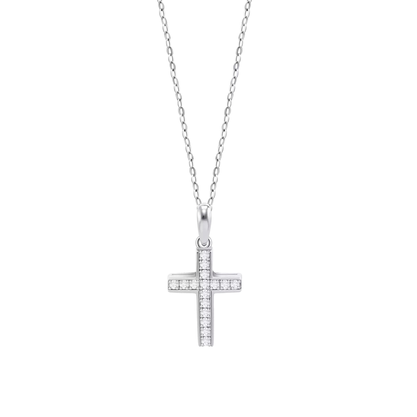 ΣΤΑΥΡΟΣ με Αλυσίδα LOTUS Silver Jewellery από Ασήμι 925° με Πέτρες Ζιργκόν LP3751-1/1 - 