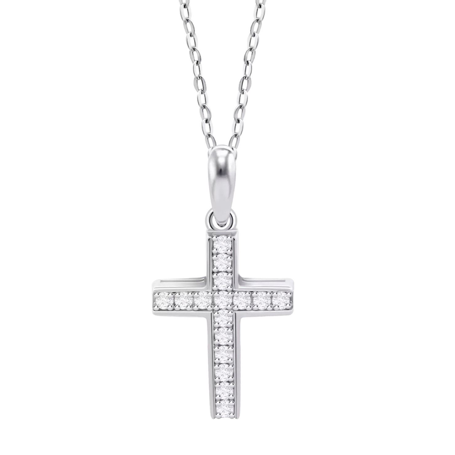 ΣΤΑΥΡΟΣ με Αλυσίδα LOTUS Silver Jewellery από Ασήμι 925° με Πέτρες Ζιργκόν LP3751-1/1 - 