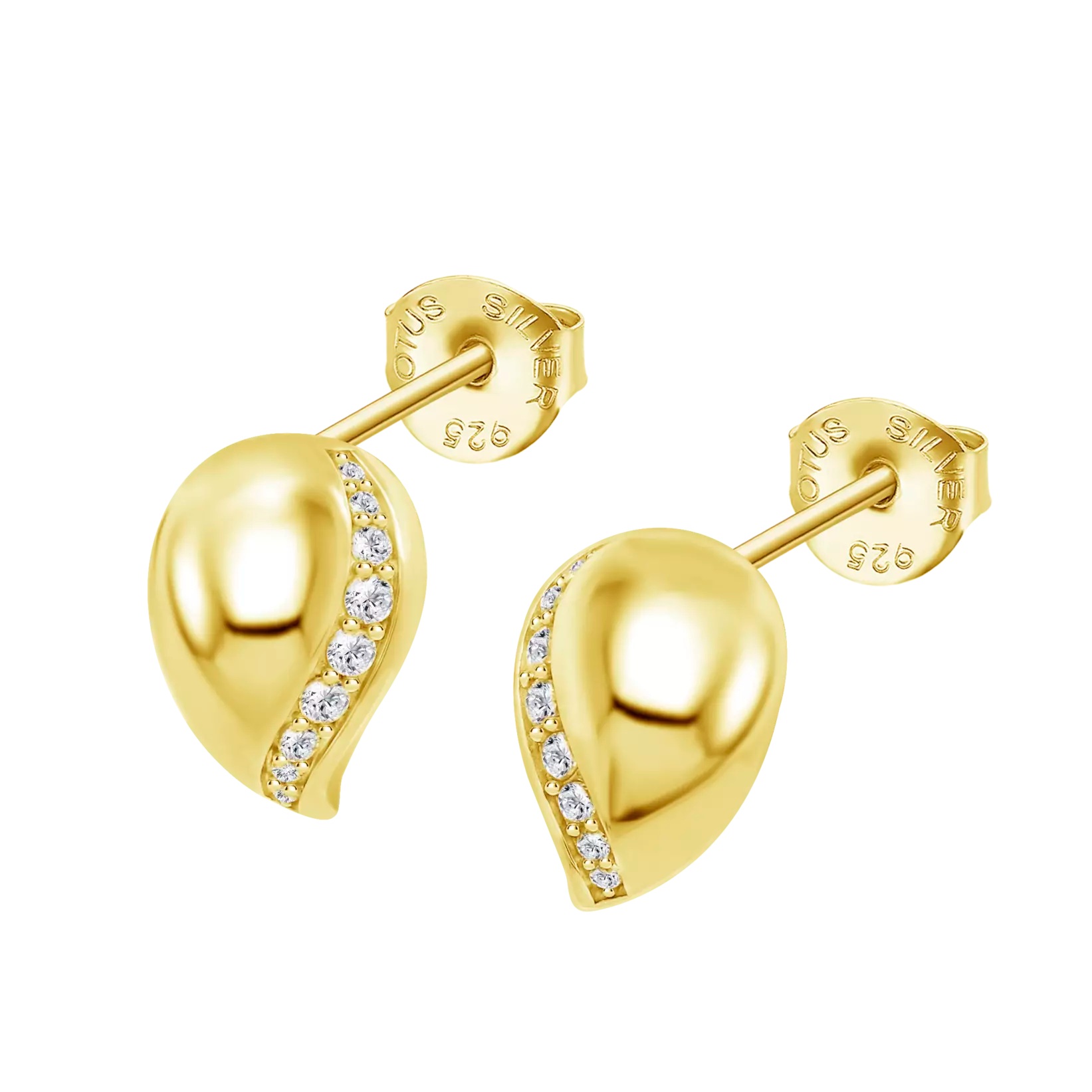 LOTUS Silver Jewellery Earrings from Gold-Plated Silver 925° with Zircon Stones LP3779-4/2 - 