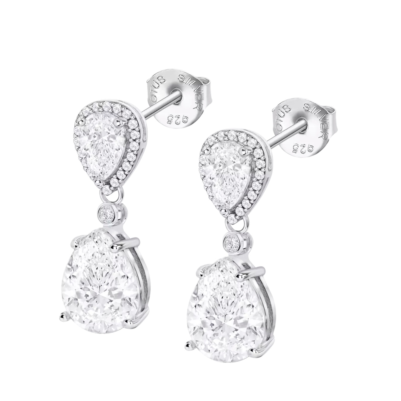 ΣΚΟΥΛΑΡΙΚΙΑ LOTUS Silver Jewellery από Ασήμι 925° με Πέτρες Ζιργκόν LP3788-4/1 - 