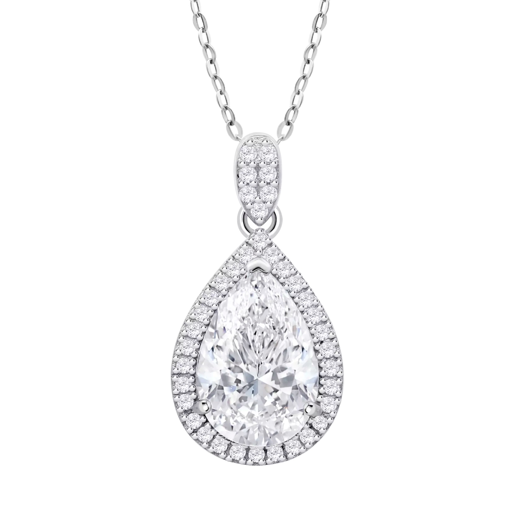 ΚΟΛΙΕ Ροζέτα LOTUS Silver Jewellery από Ασήμι 925° με Πέτρες Ζιργκόν LP3789-1/1 - 