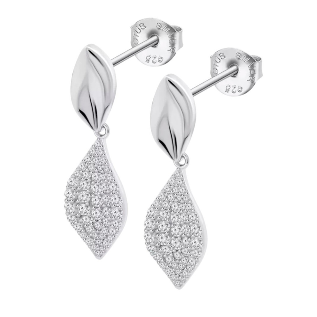 ΣΚΟΥΛΑΡΙΚΙΑ Κρεμαστά LOTUS Silver Jewellery από Ασήμι 925° με Πέτρες Ζιργκόν LP3843-4/1 - 