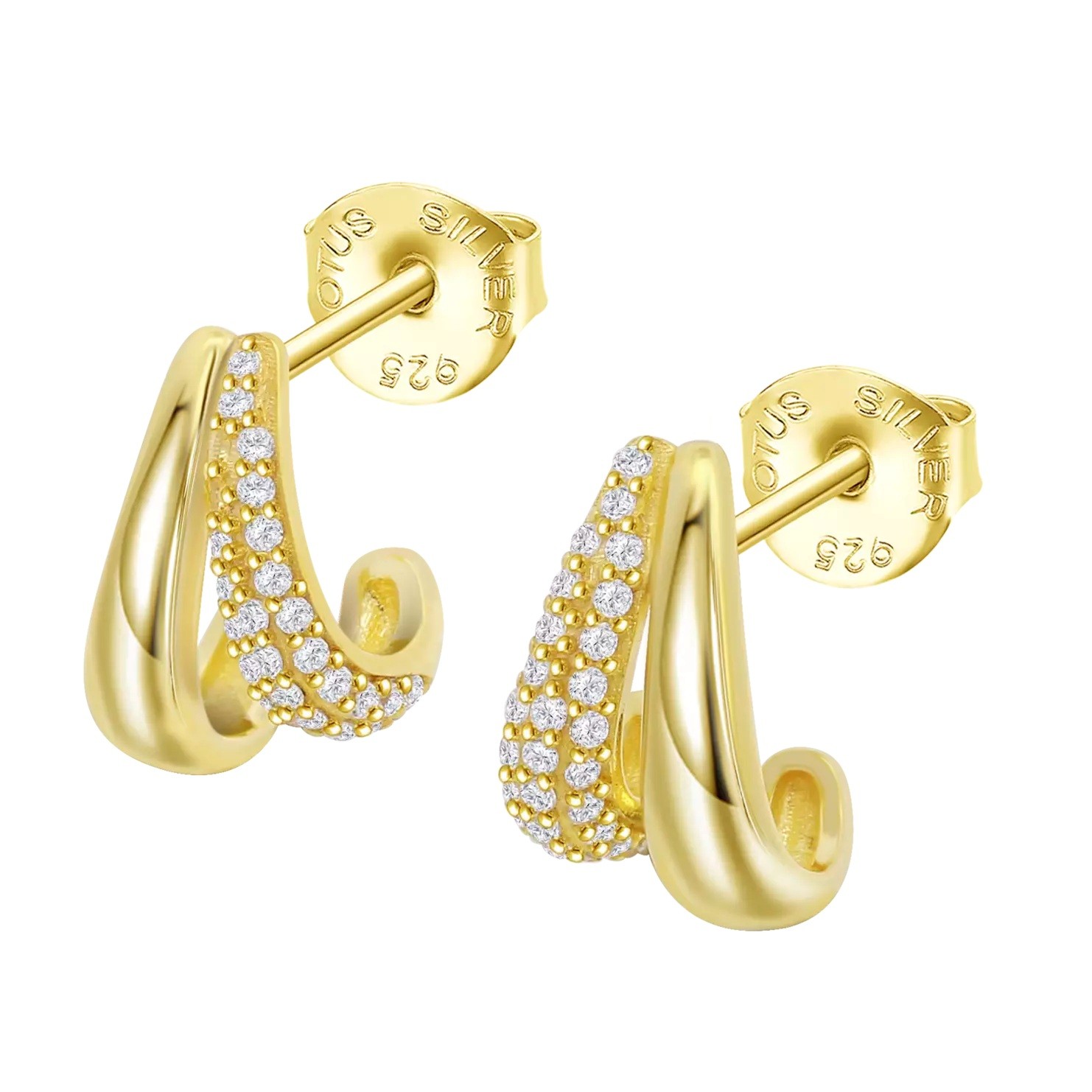 ΣΚΟΥΛΑΡΙΚΙΑ LOTUS Silver Jewellery από Επιχρυσωμένο Ασήμι 925° με Πέτρες Ζιργκόν LP3846-4/2 - 